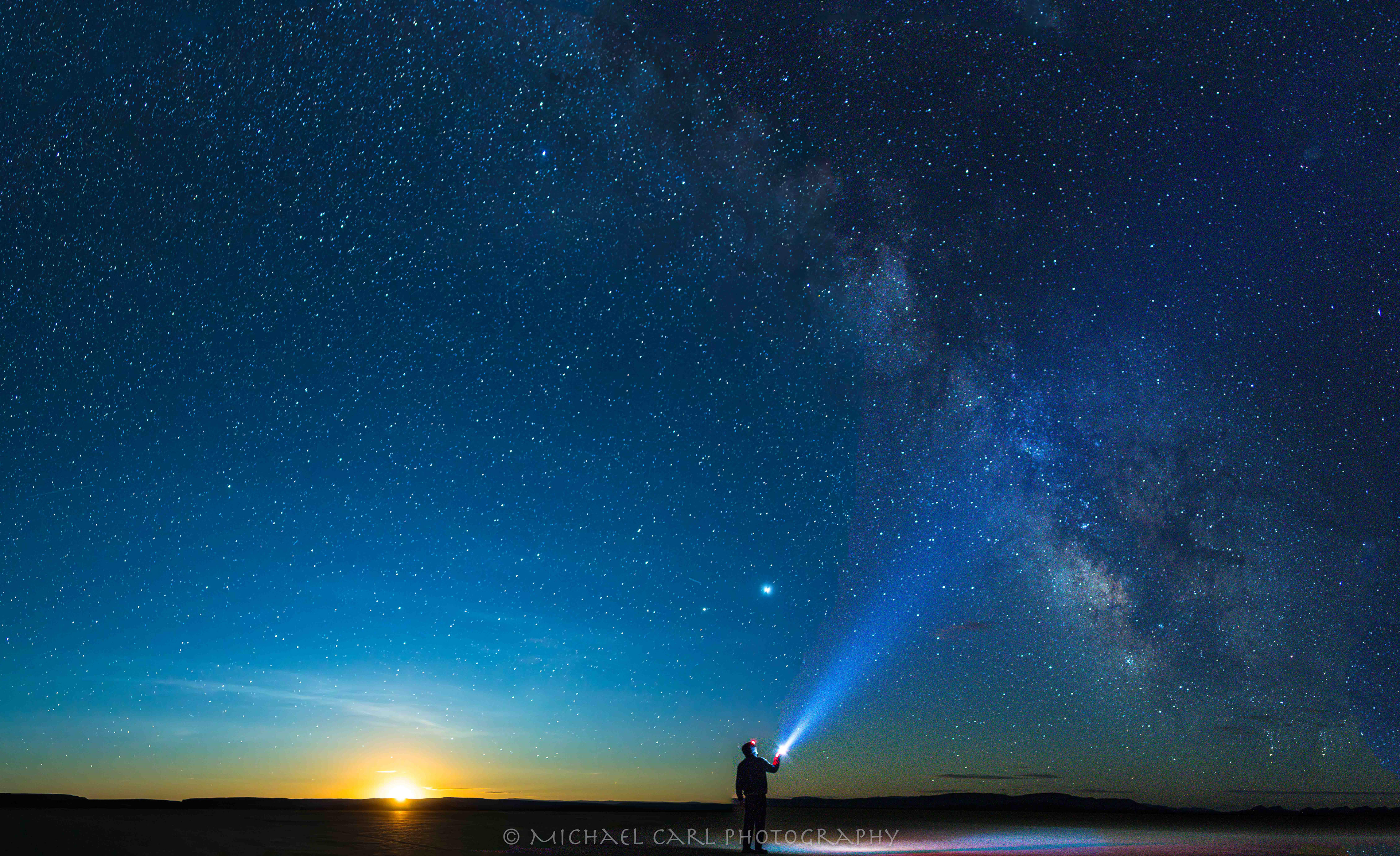 Night sky photography explores the stars of the Milky Way as the sunrises.