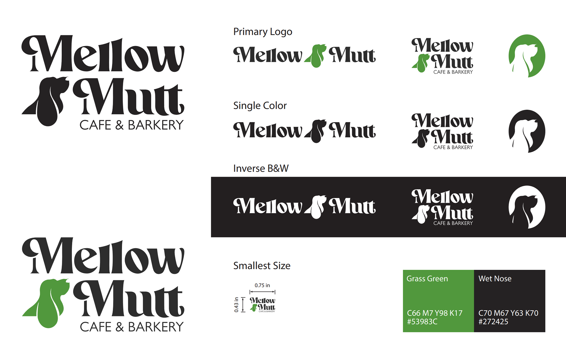 The final Mellow Mutt brand guidelines.