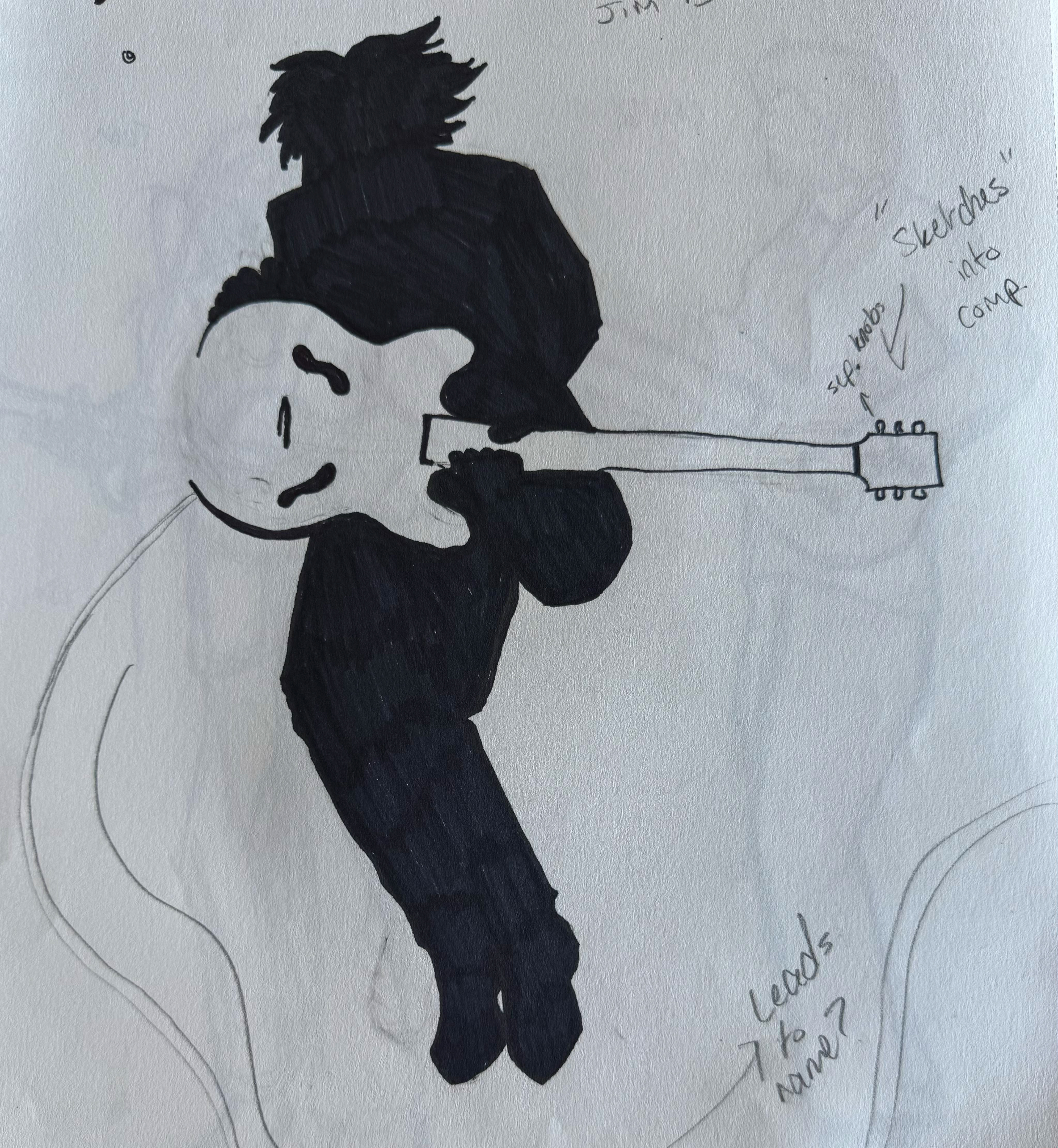 An early sketch-turned graphic for Jim Boggia