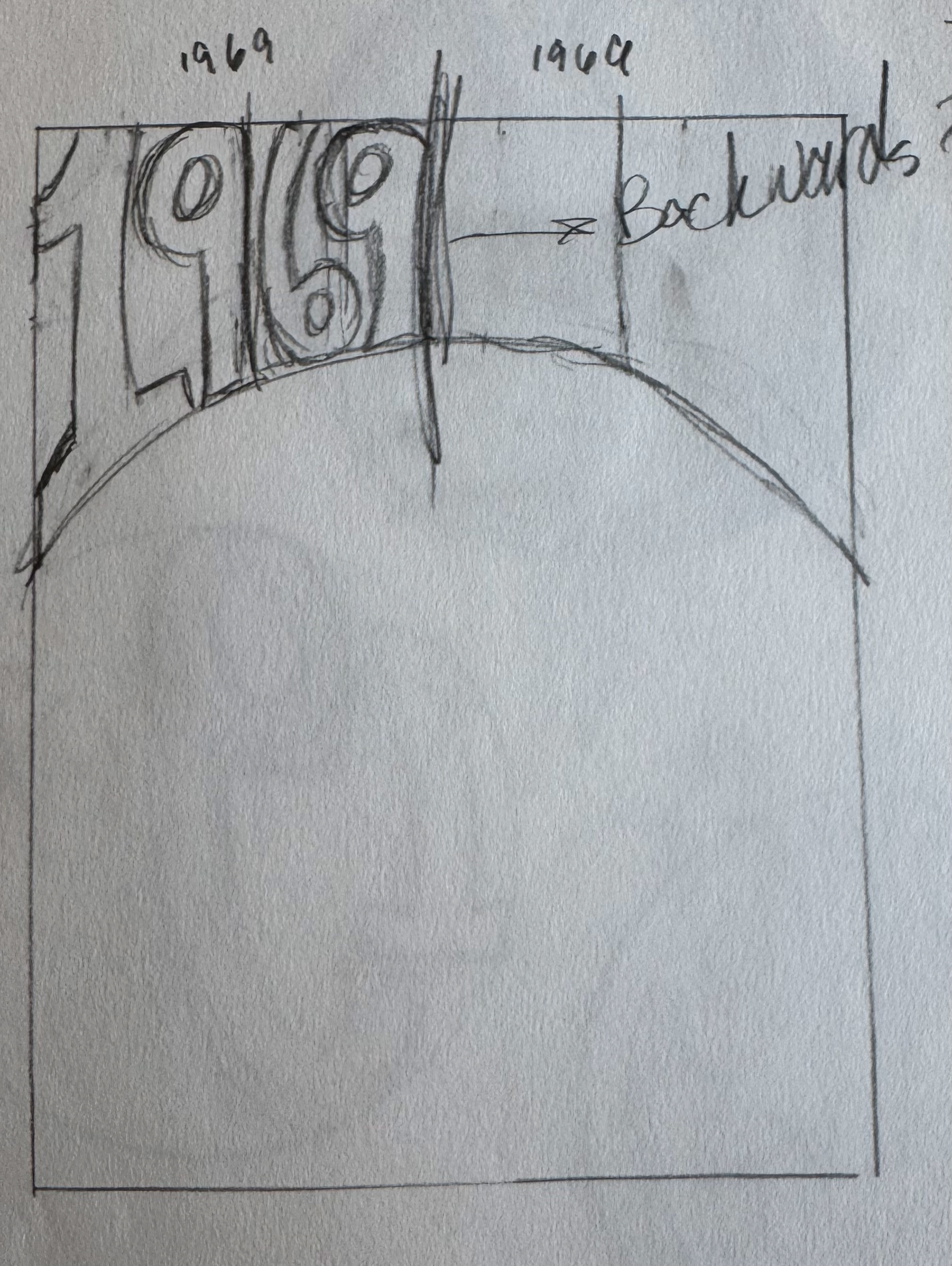 Handwritten 1969 layout ideation