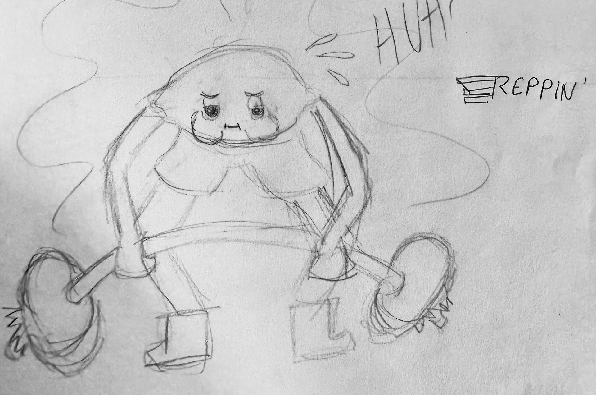 An early character design for the brand's Blueberry Lemon flavor