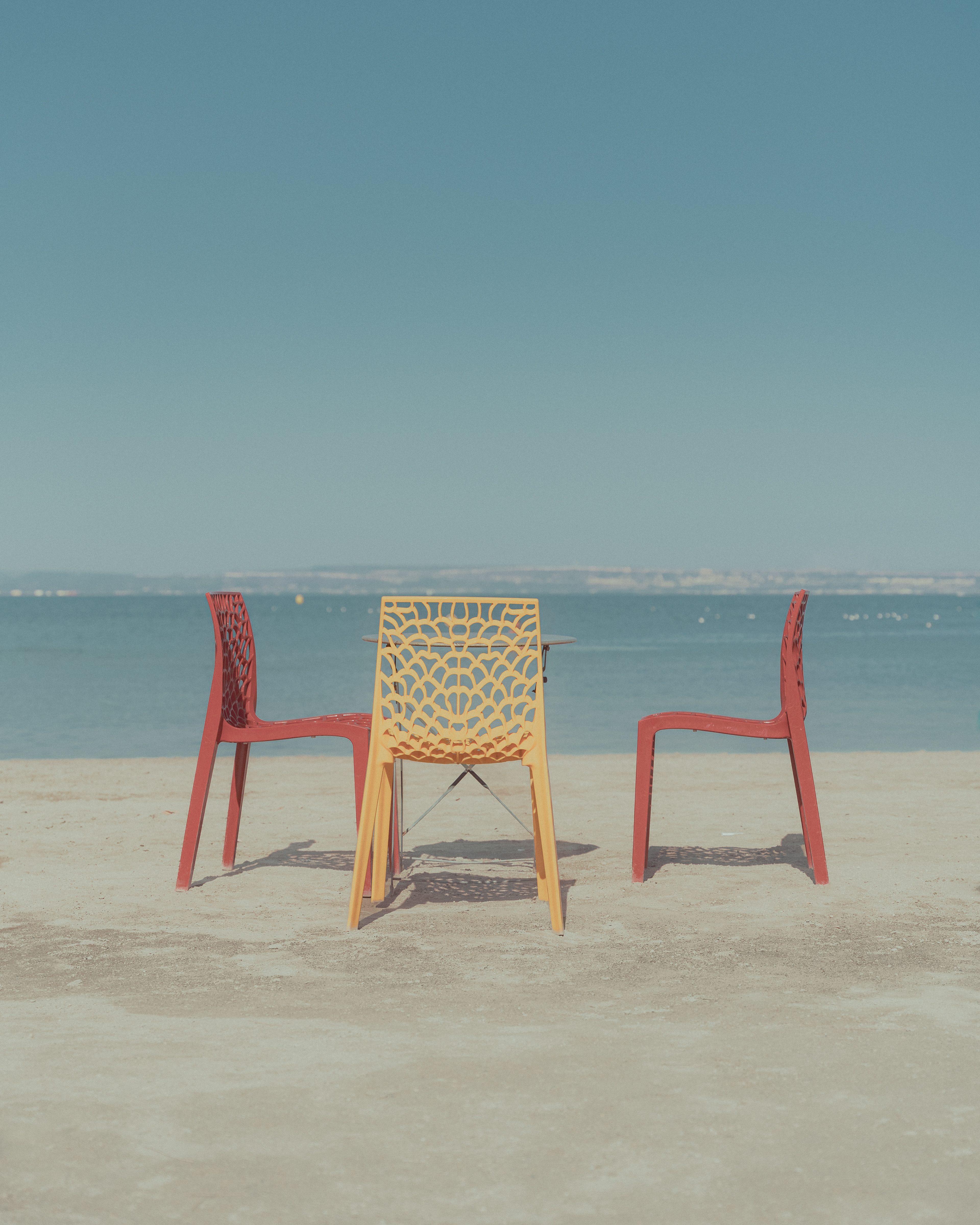Amid the elements, feet in the sand