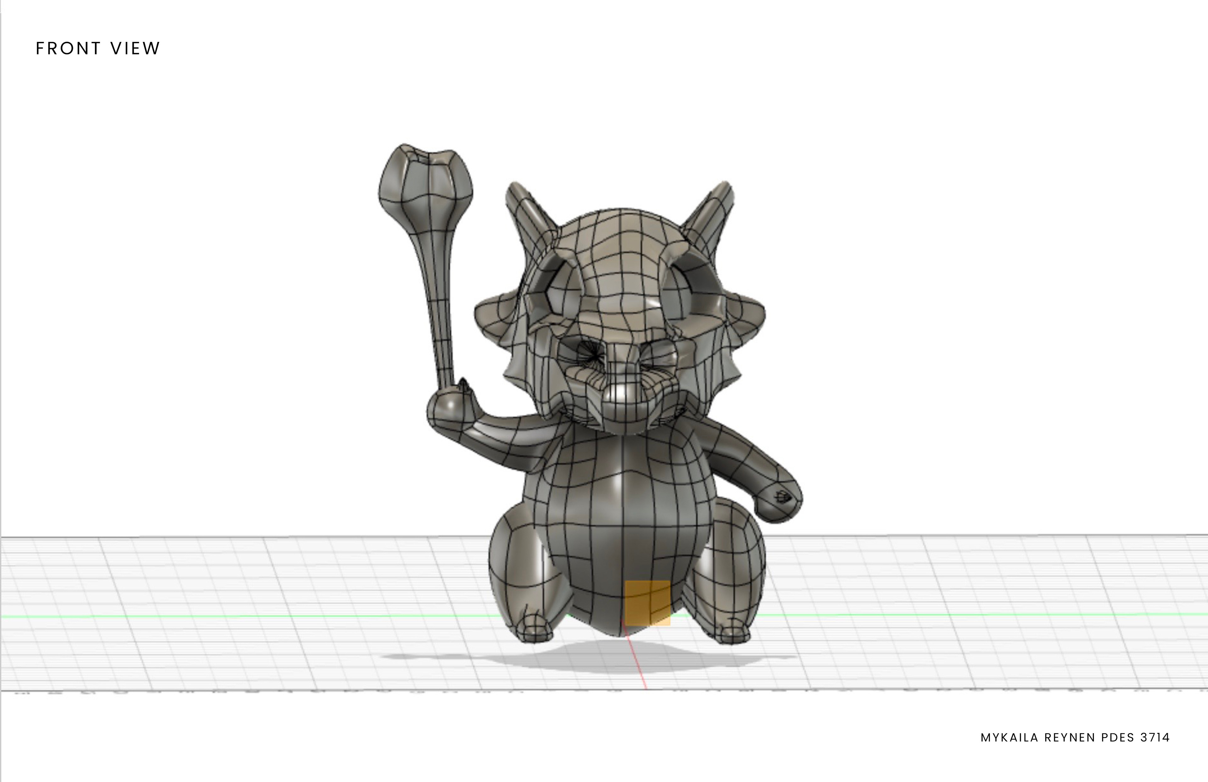 In progress Cubone model in Fusion 2023