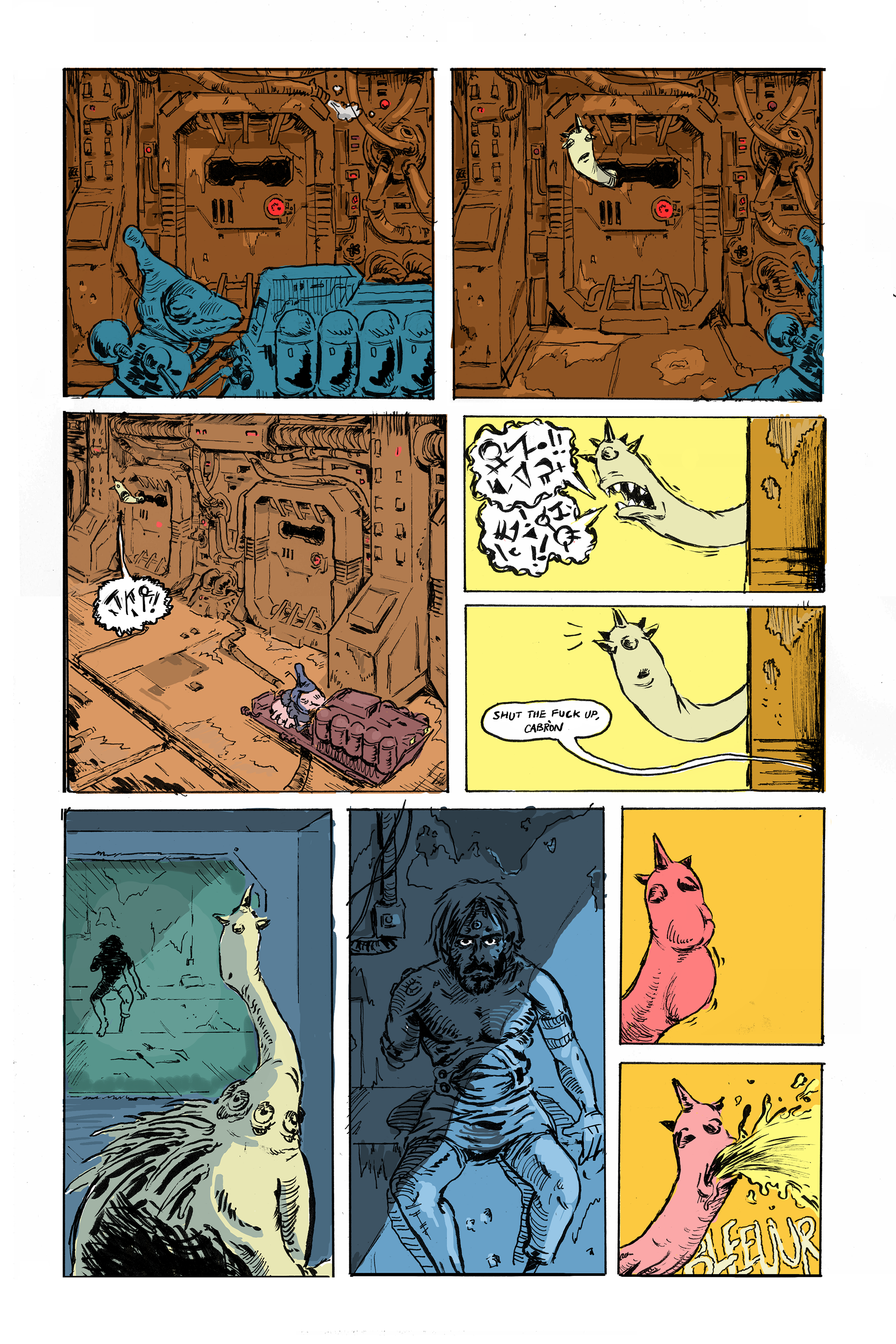 page from "Ostracon", a cancelled comic book project I was commissioned in 2019