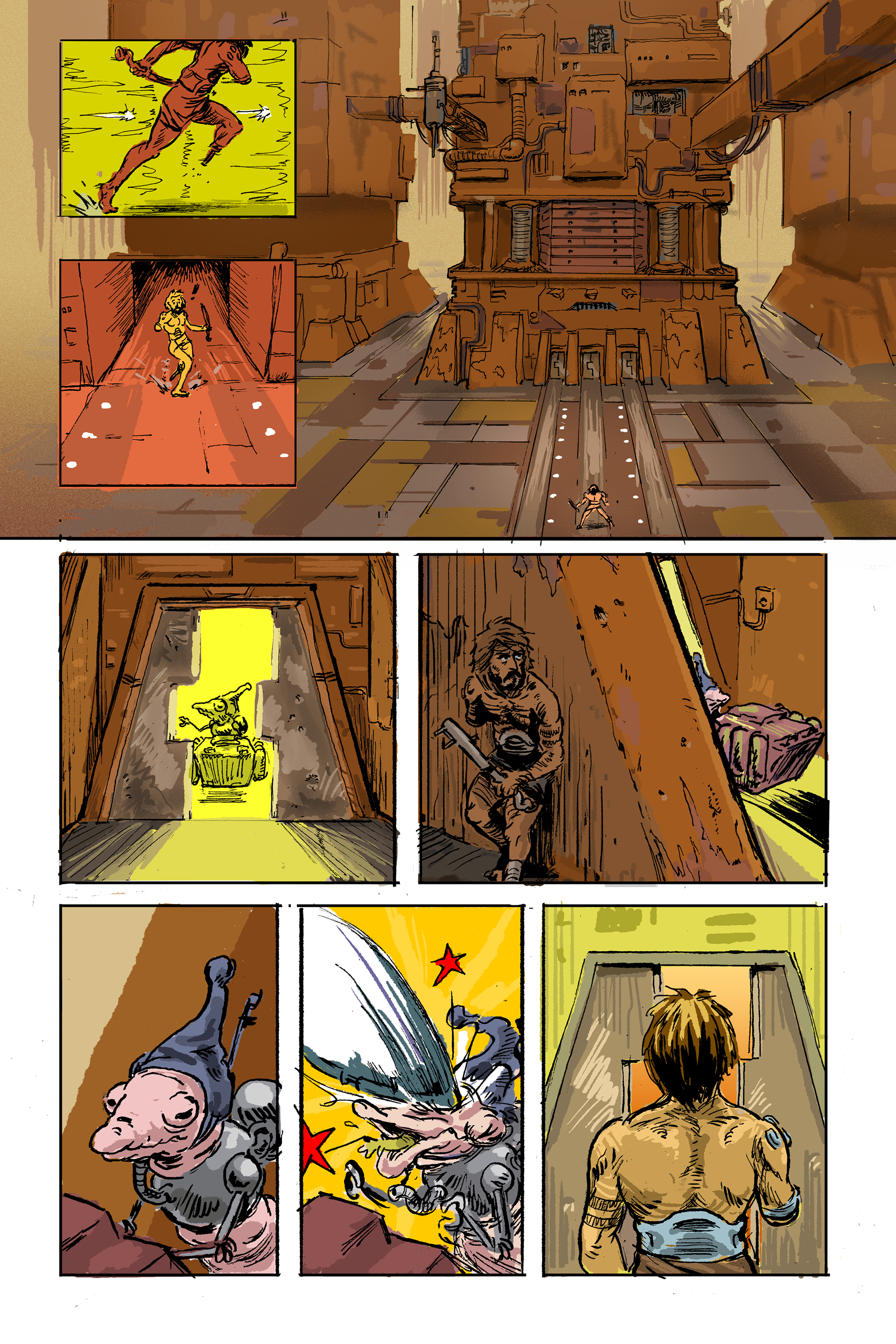 page from "Ostracon", a cancelled comic book project I was commissioned in 2019