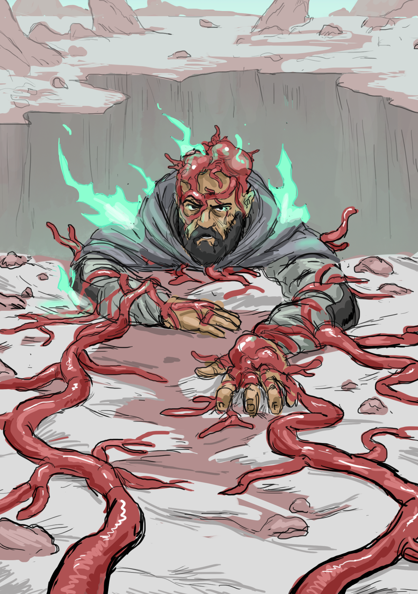 Pin-up for Will Tempest's comic "Harsh Prospect"