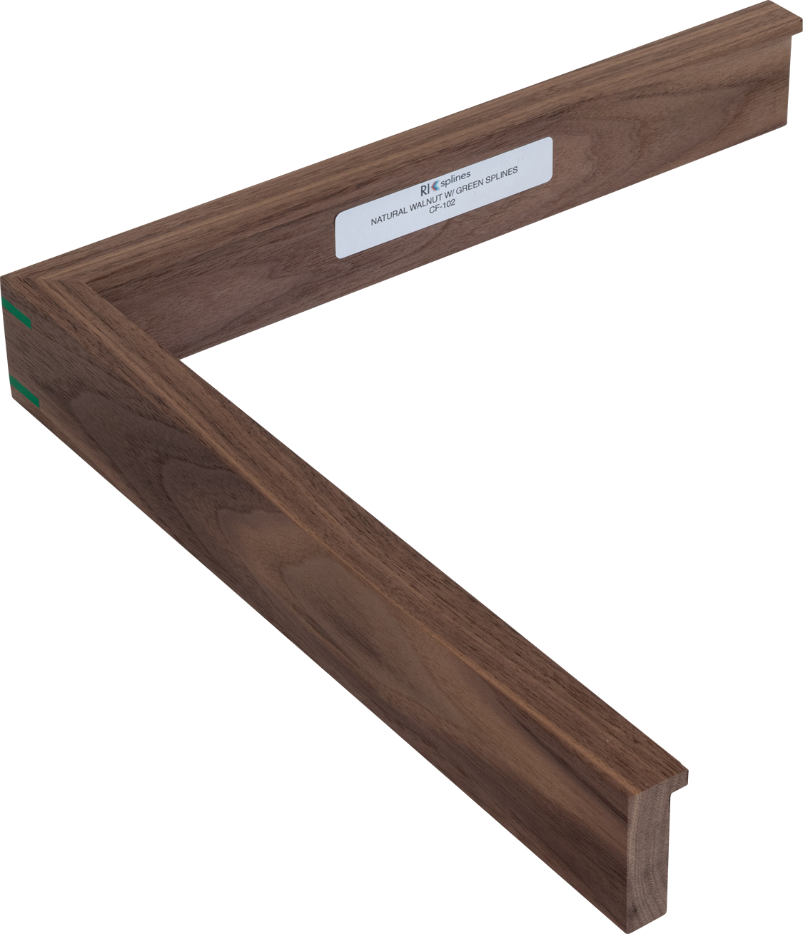 NATURAL WALNUT W/ GREEN SPLINES