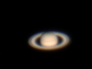 Saturn, photographed from the Dartmouth College Observatory. Photo by Ed Ting.
