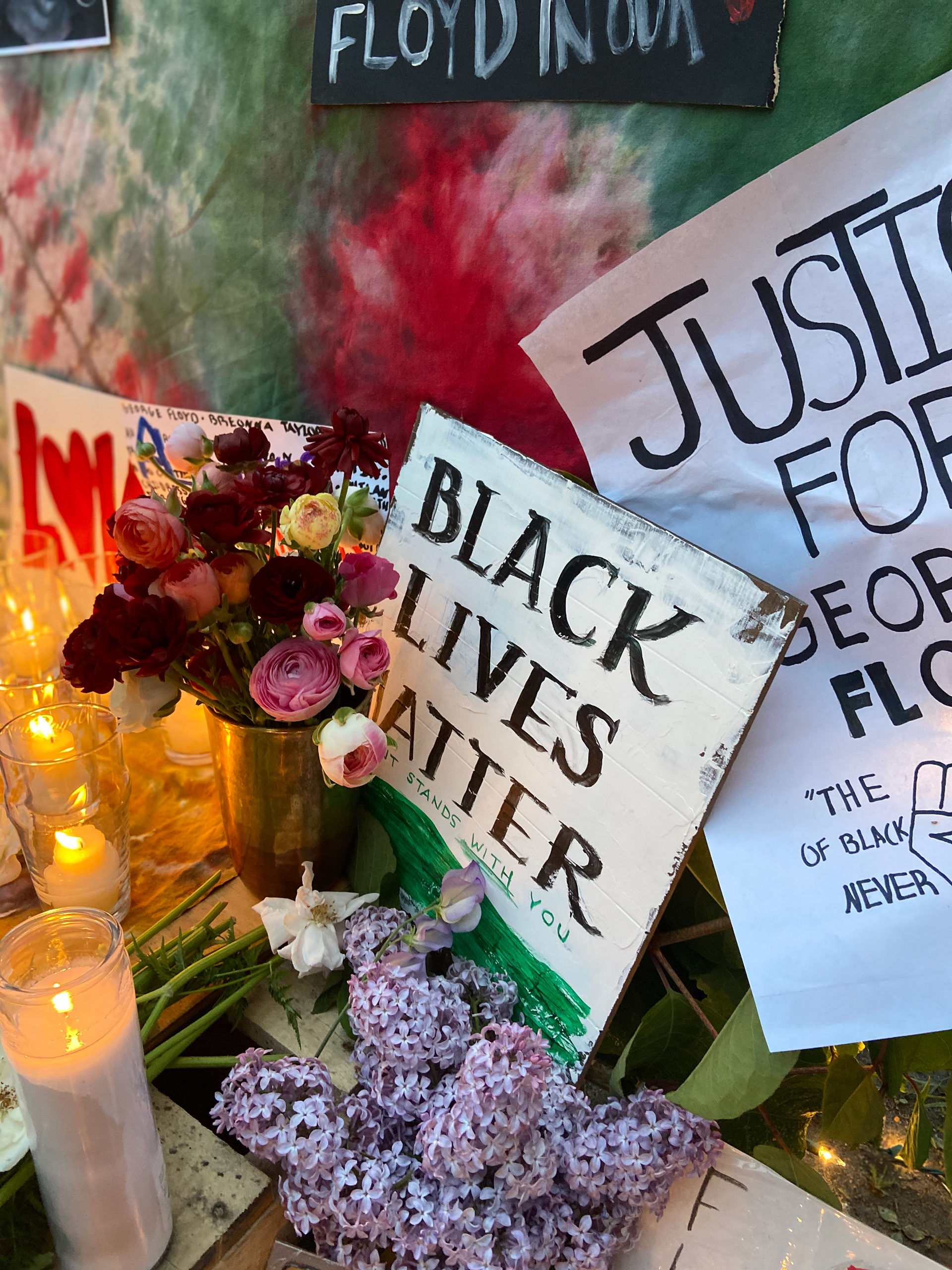 Vigil for George Floyd. Photo courtesy of Owen Daniel-McCarter.