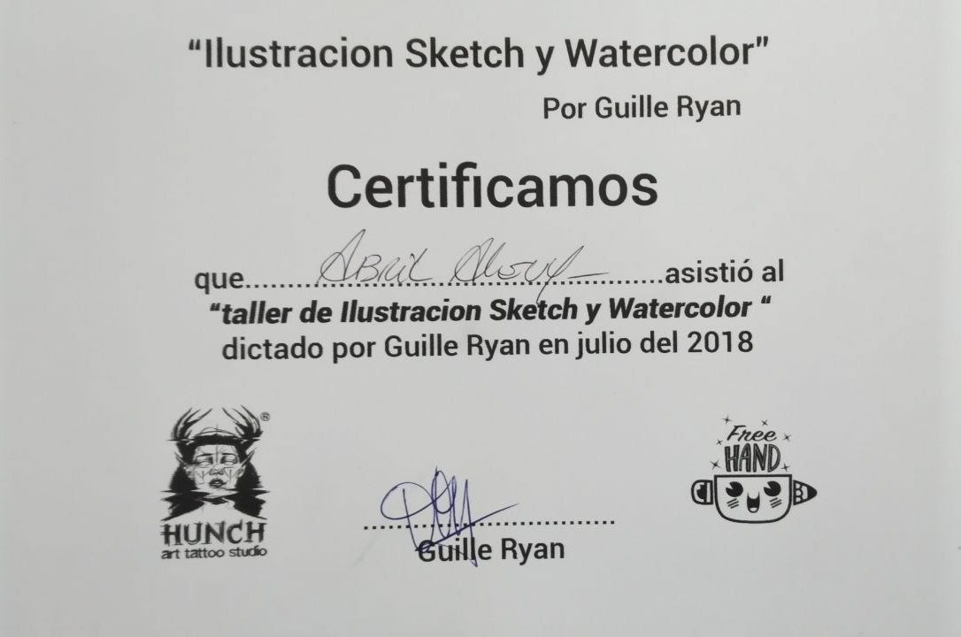 Ilustración Sketch y Watercolor