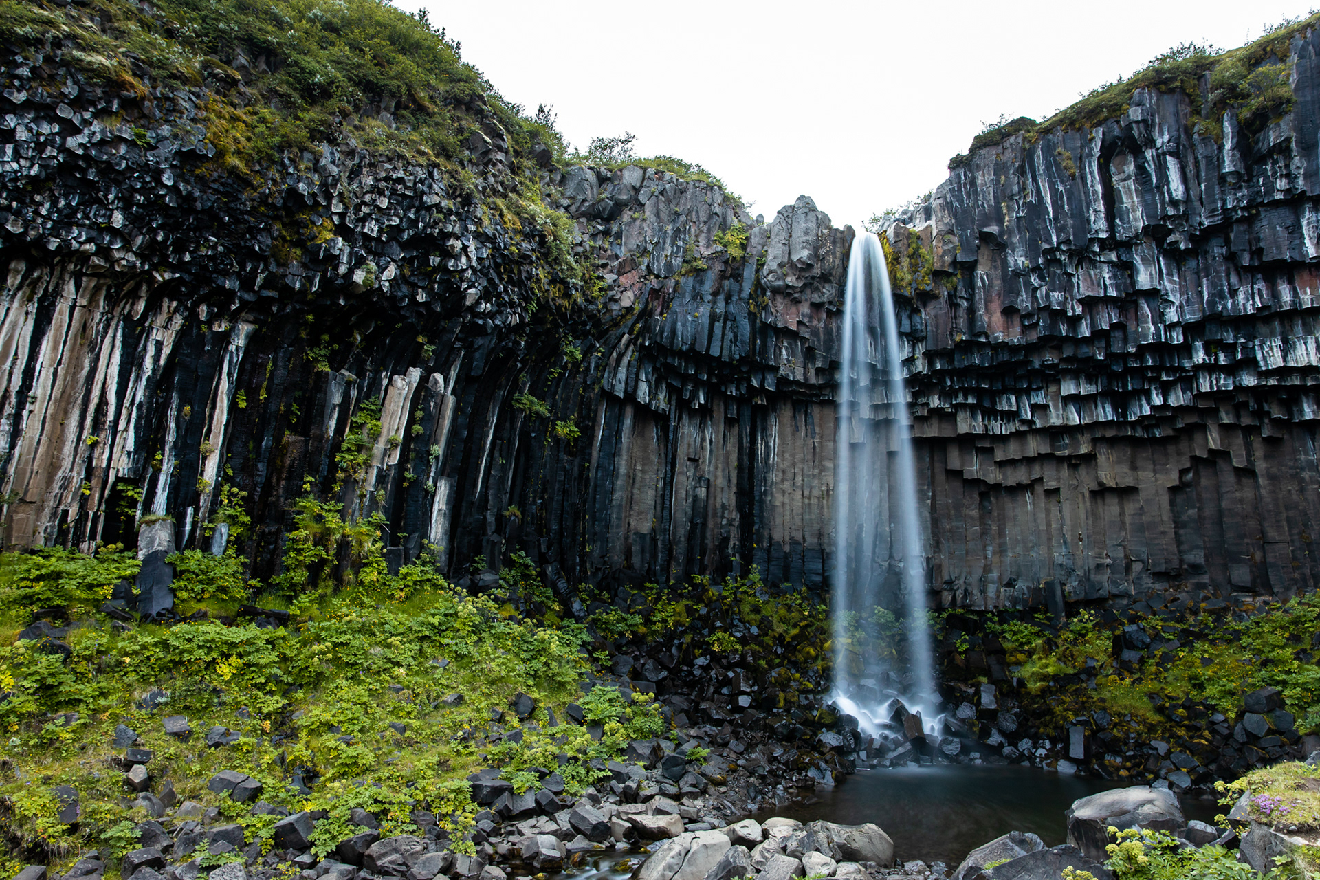 Basalt Waterfall in Vatnajökull National Park