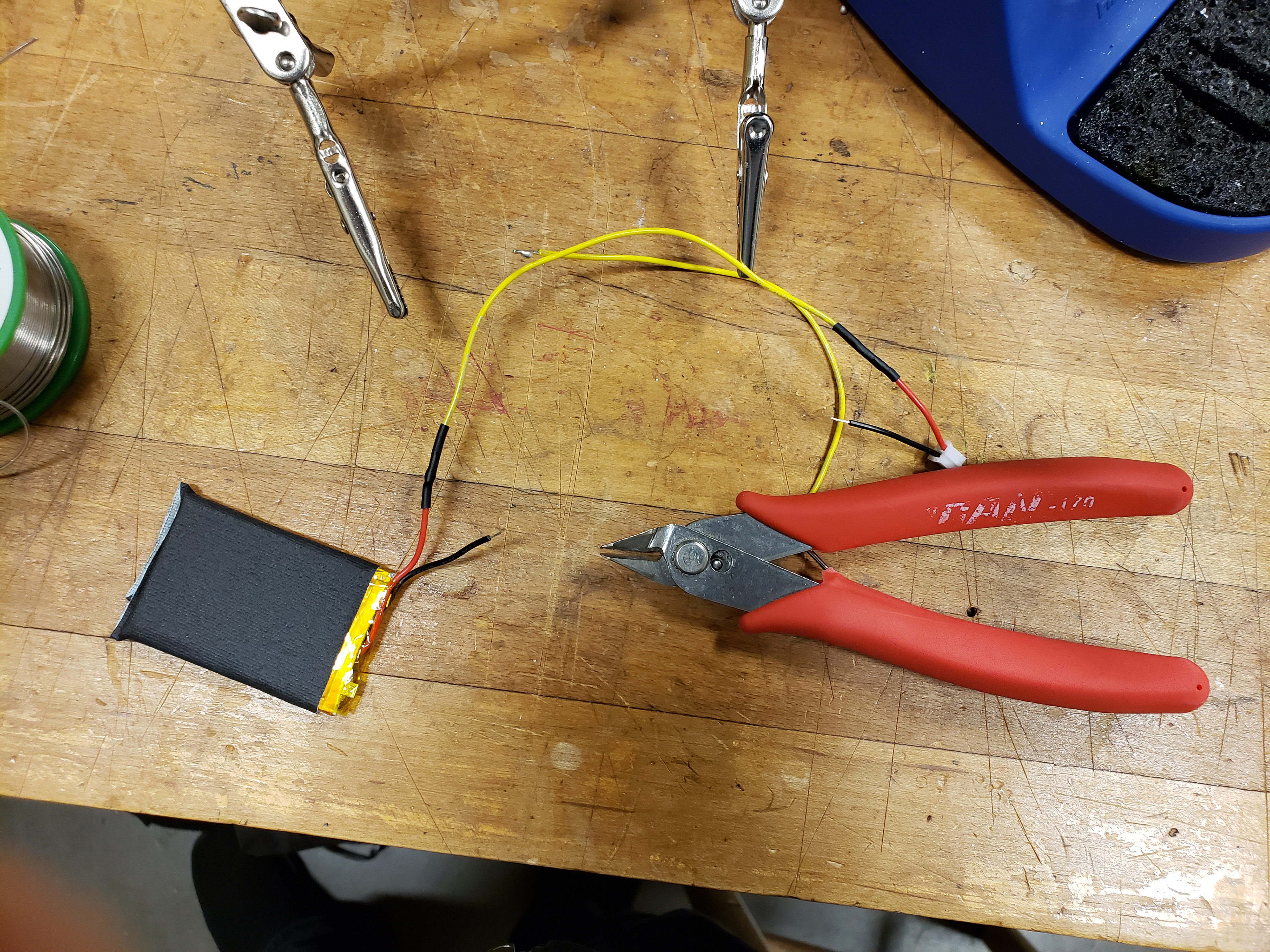 Soldering LiPo extension