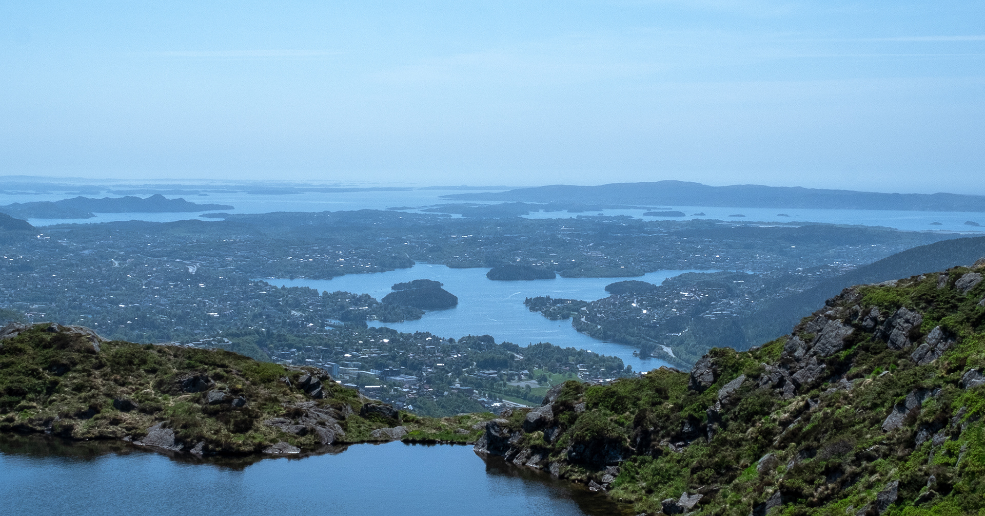 View of Bergen from top of Mount Ulriken