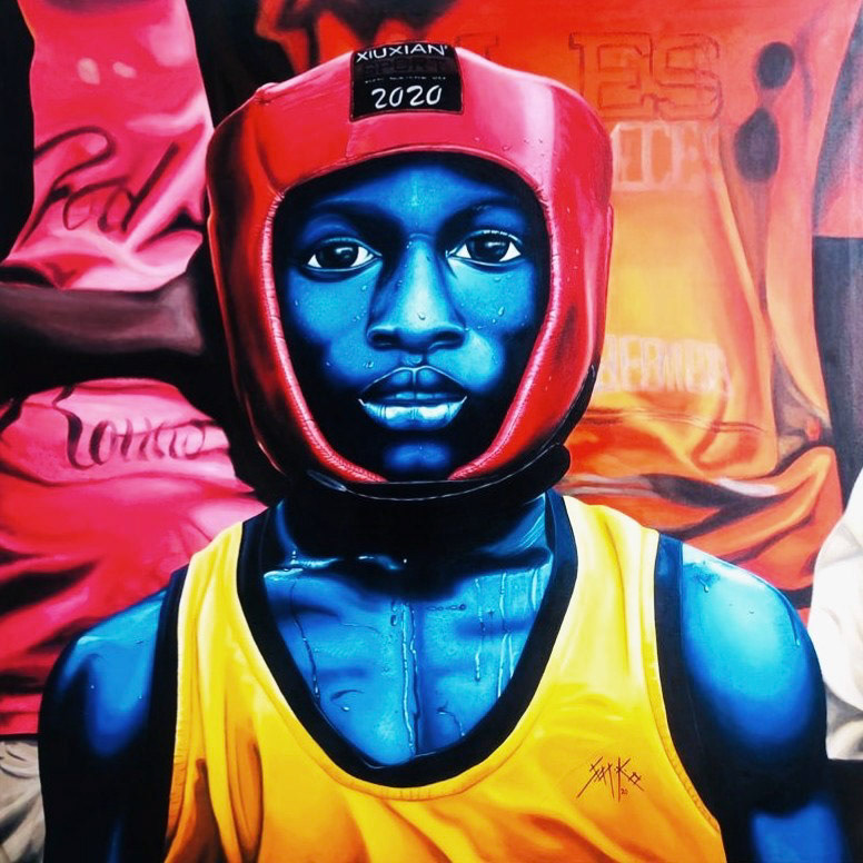 The Fighter | $2000 | Artist: Samuel O. Kumah