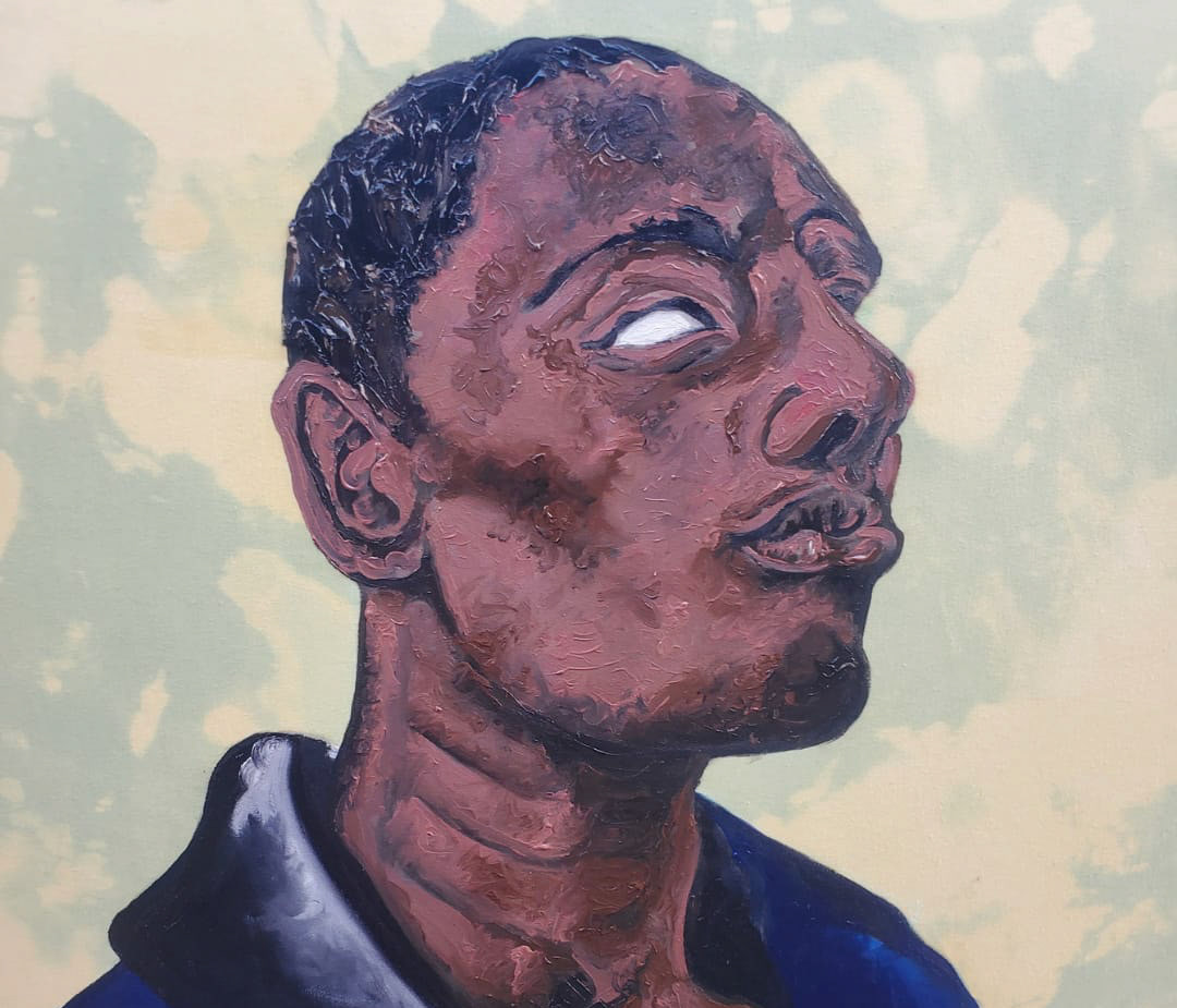 Man in Navy Blue | $600 | Artist: Akeiti