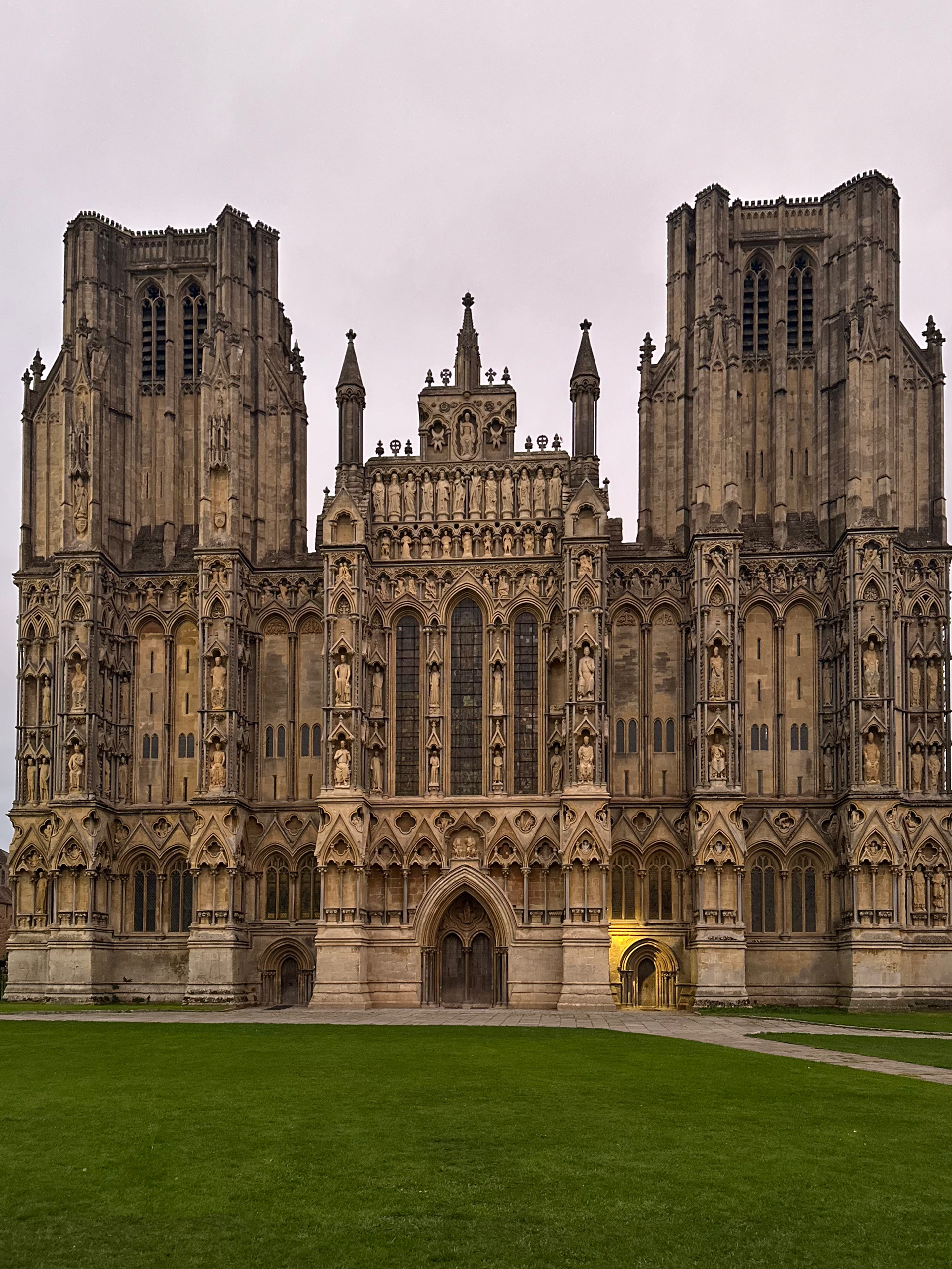 “Exterior night view of Wells Cathedral during WAC 2025