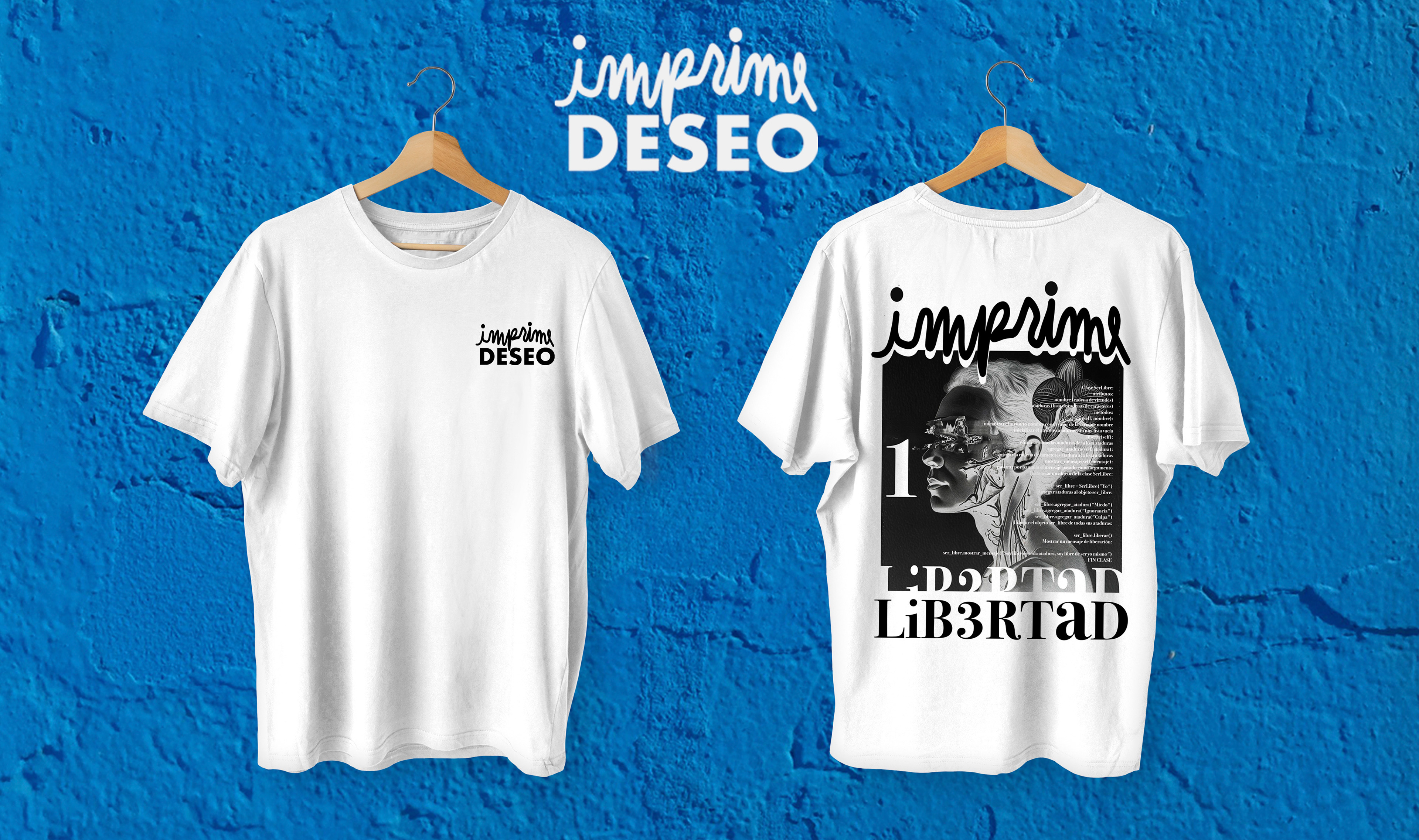 IMPRIME DESEO Remeras amuleto impresas en serigrafía. Serie de remeras inspiradas en las musas del proyecto Imprime Deseo. Cada diseño representa una virtud transformadora: libertad, fortaleza, inteligencia, templanza, abundancia, poder o alegría. Las remeras están disponibles en color blanco o negro, en varios talles unisex. Están estampadas artesanalmente en serigrafía sobre algodón. Edición limitada.