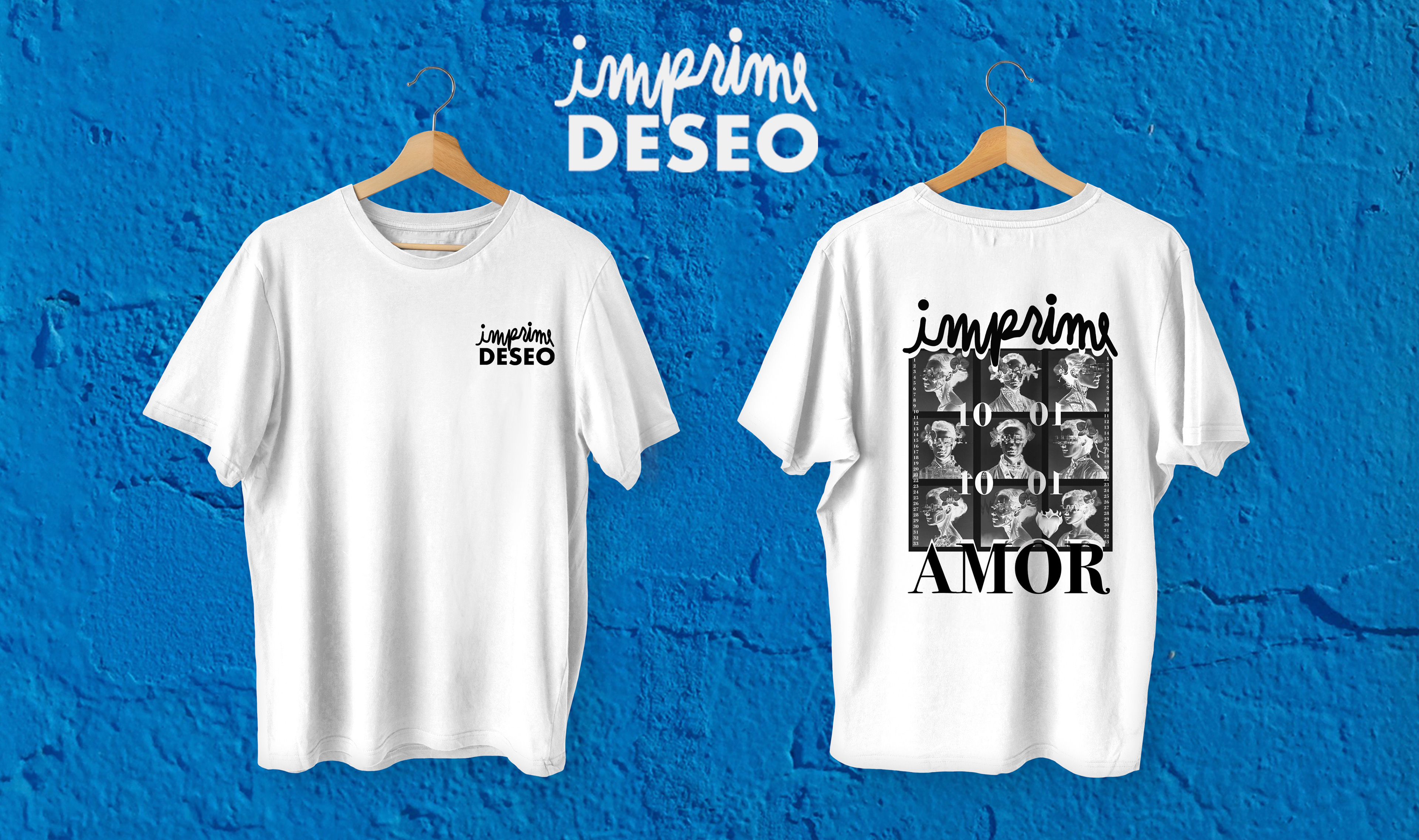 IMPRIME DESEO Remeras amuleto impresas en serigrafía. Serie de remeras inspiradas en las musas del proyecto Imprime Deseo. Cada diseño representa una virtud transformadora: libertad, fortaleza, inteligencia, templanza, abundancia, poder o alegría. Las remeras están disponibles en color blanco o negro, en varios talles unisex. Están estampadas artesanalmente en serigrafía sobre algodón. Edición limitada.
