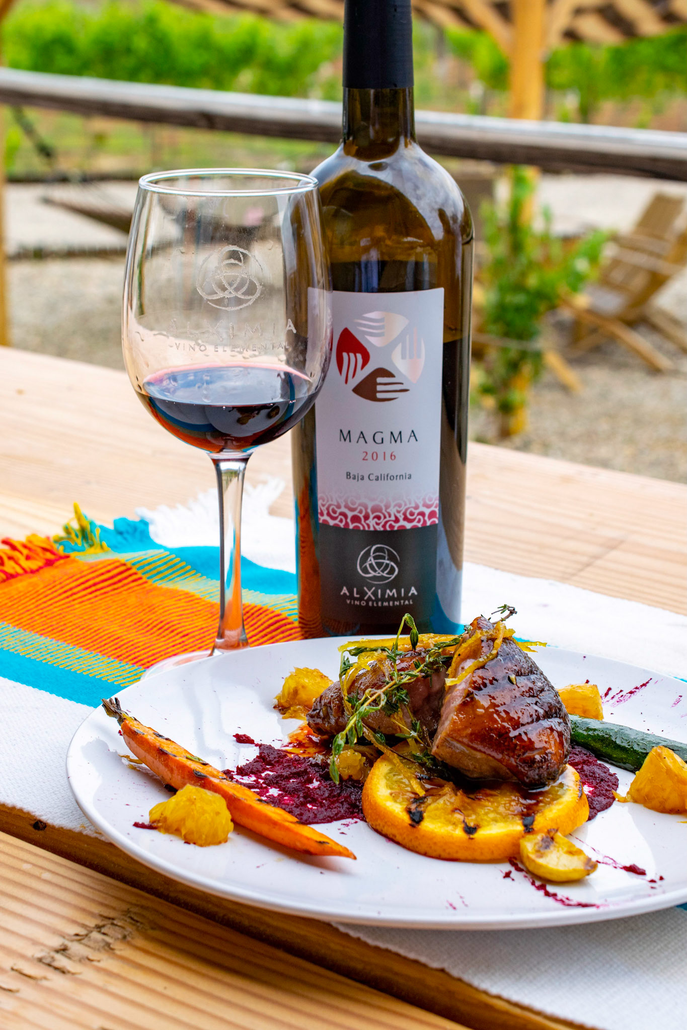 Roast duck at Alximia, Valle de Guadalupe, Mexico