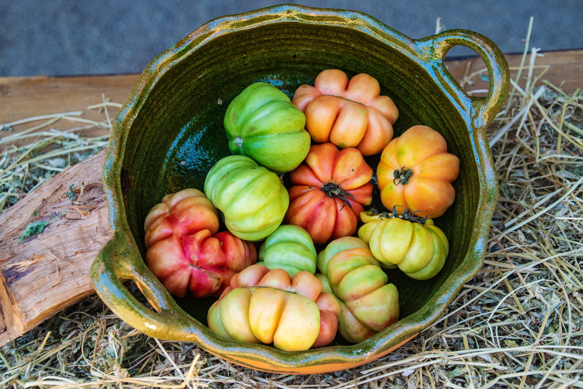 Heirloom tomatoes at El Central, Valle de Guadalupe, Mexico