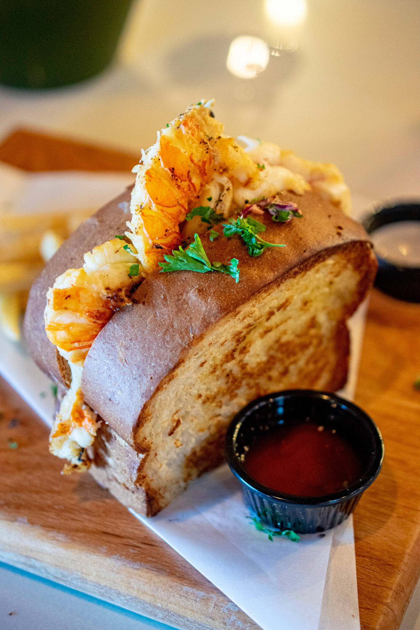 Lobster roll at Casa de Langosta Bistro, Tijuana, Mexico