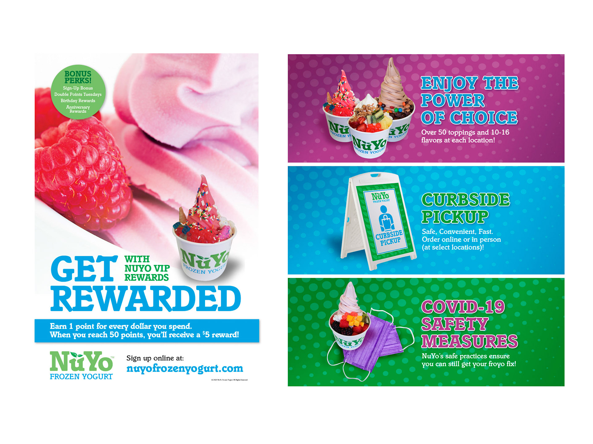 NuYo Frozen Yogurt Branding