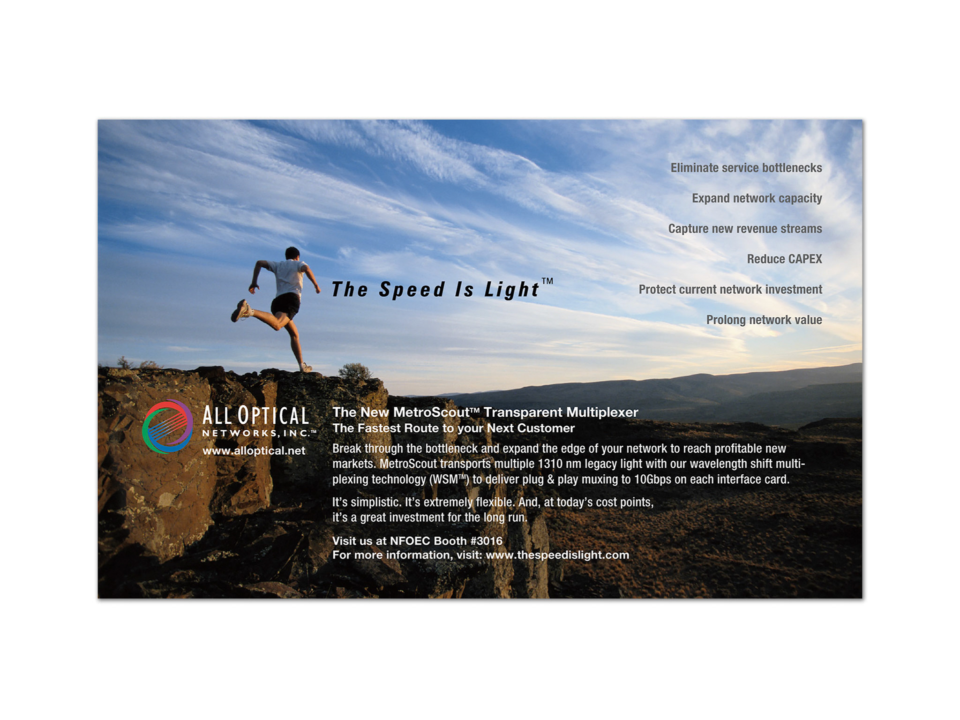 Print Advertising for All Optical Networks