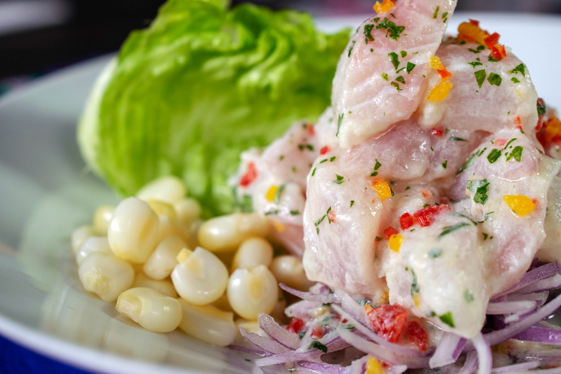 Peruvian cevhiche at Lima, San Diego