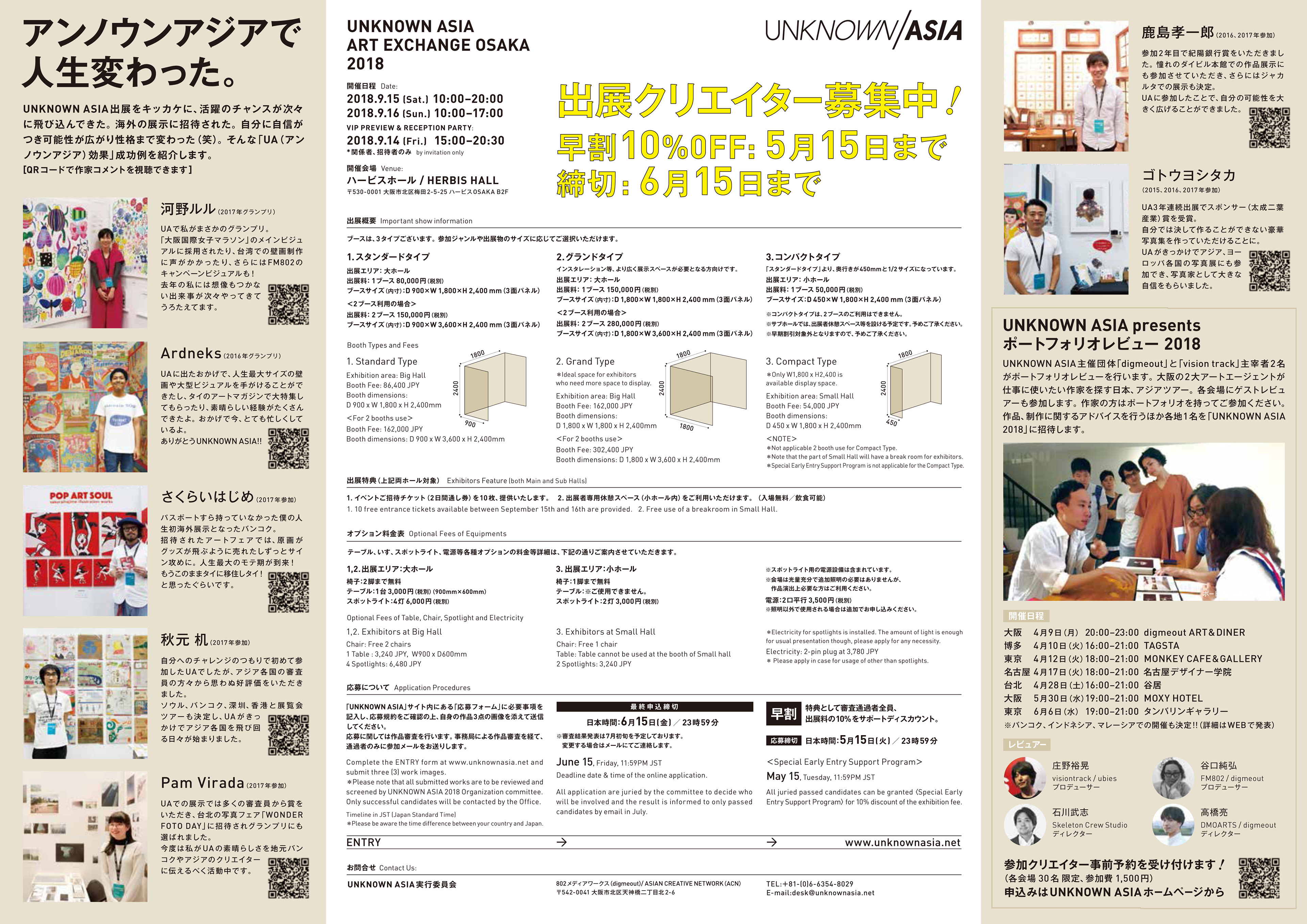 UNKNONW ASIA 2018募集要項