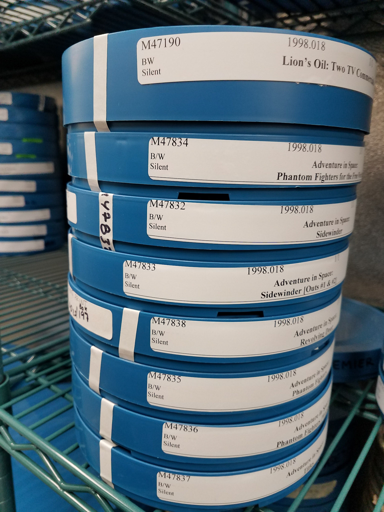 16mm films catalogued and rehoused