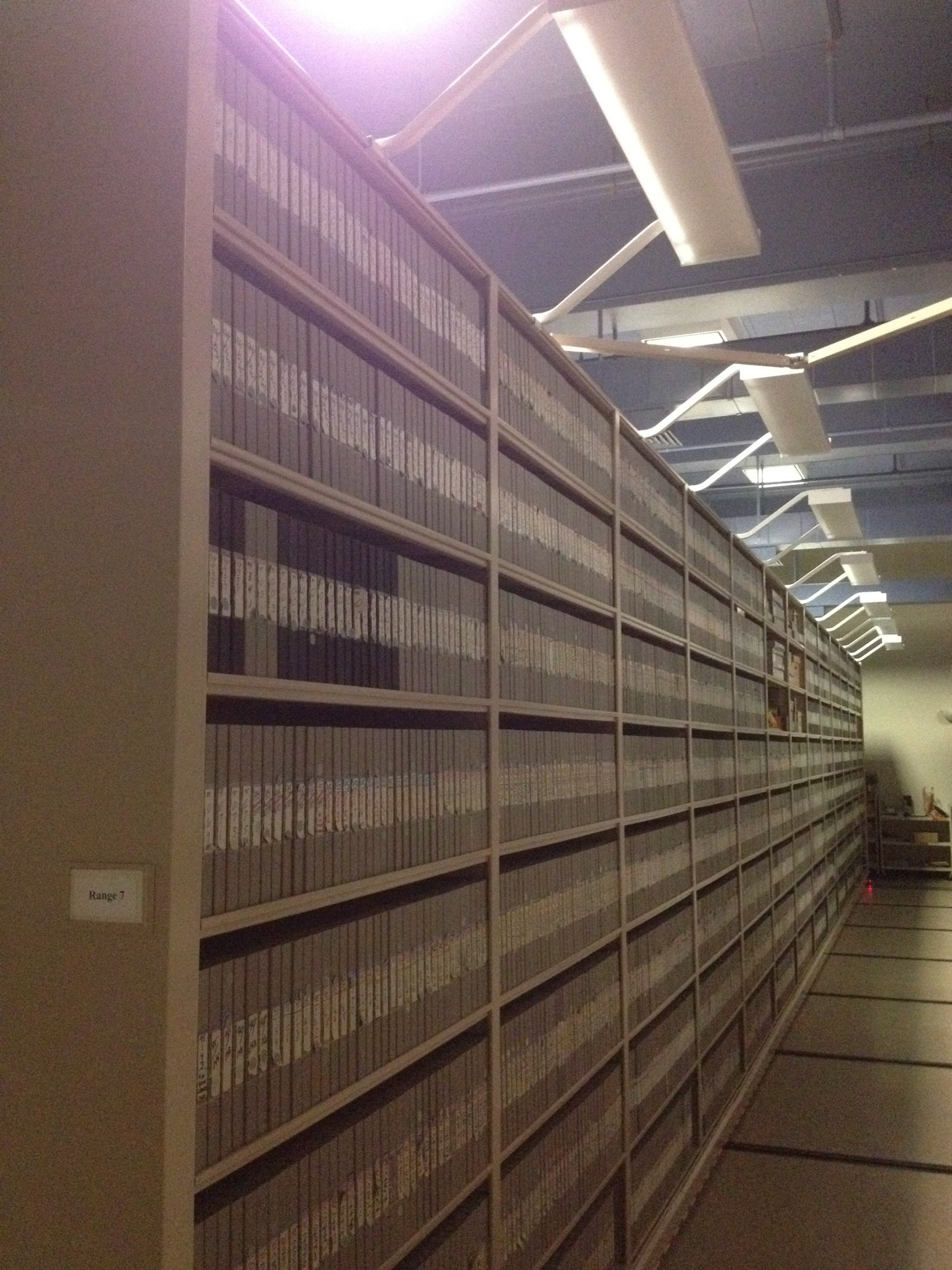Video tapes compressed shelving