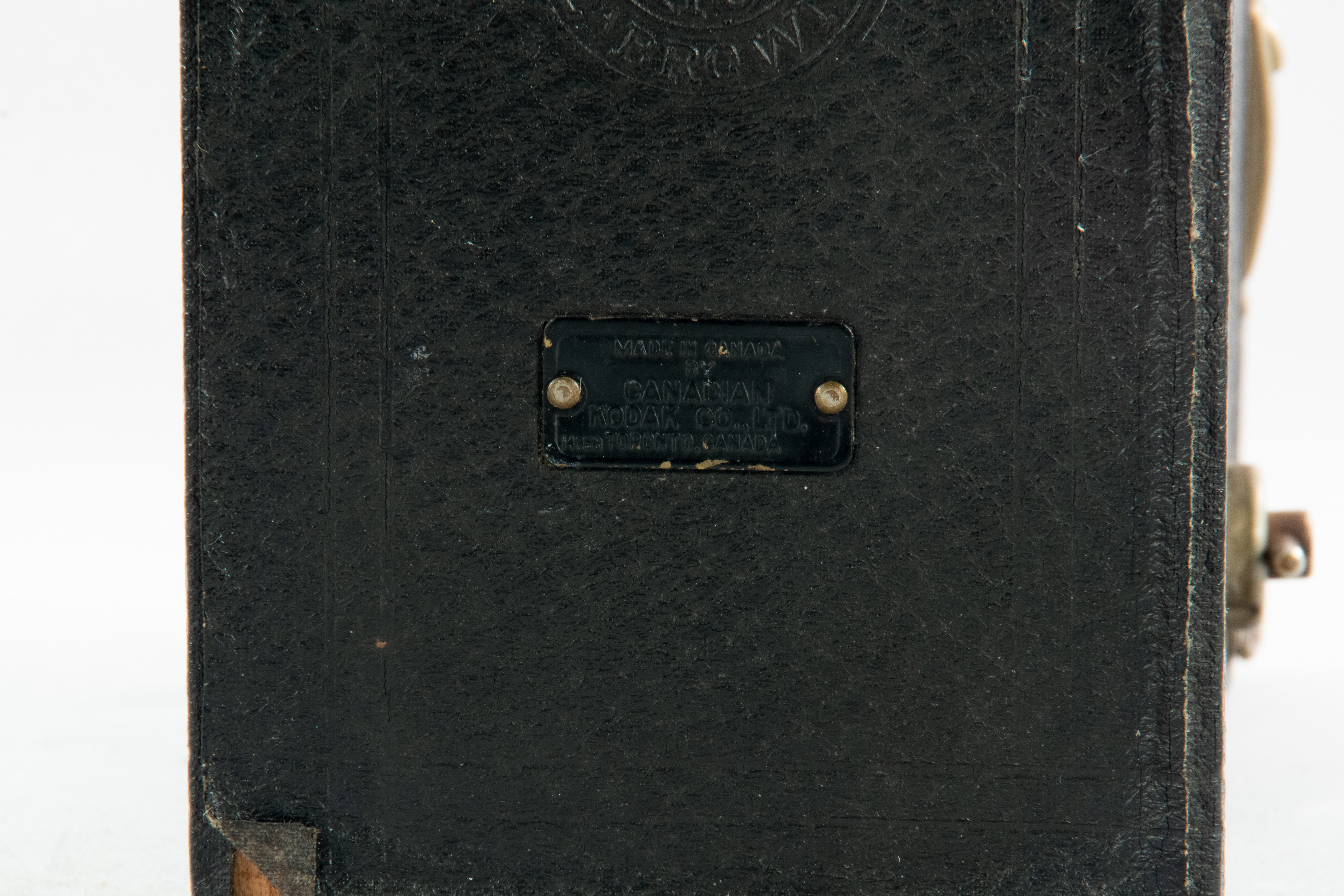 Plate on back "Made in Canada by Canadian Kodak Co.  Toronto Canada"