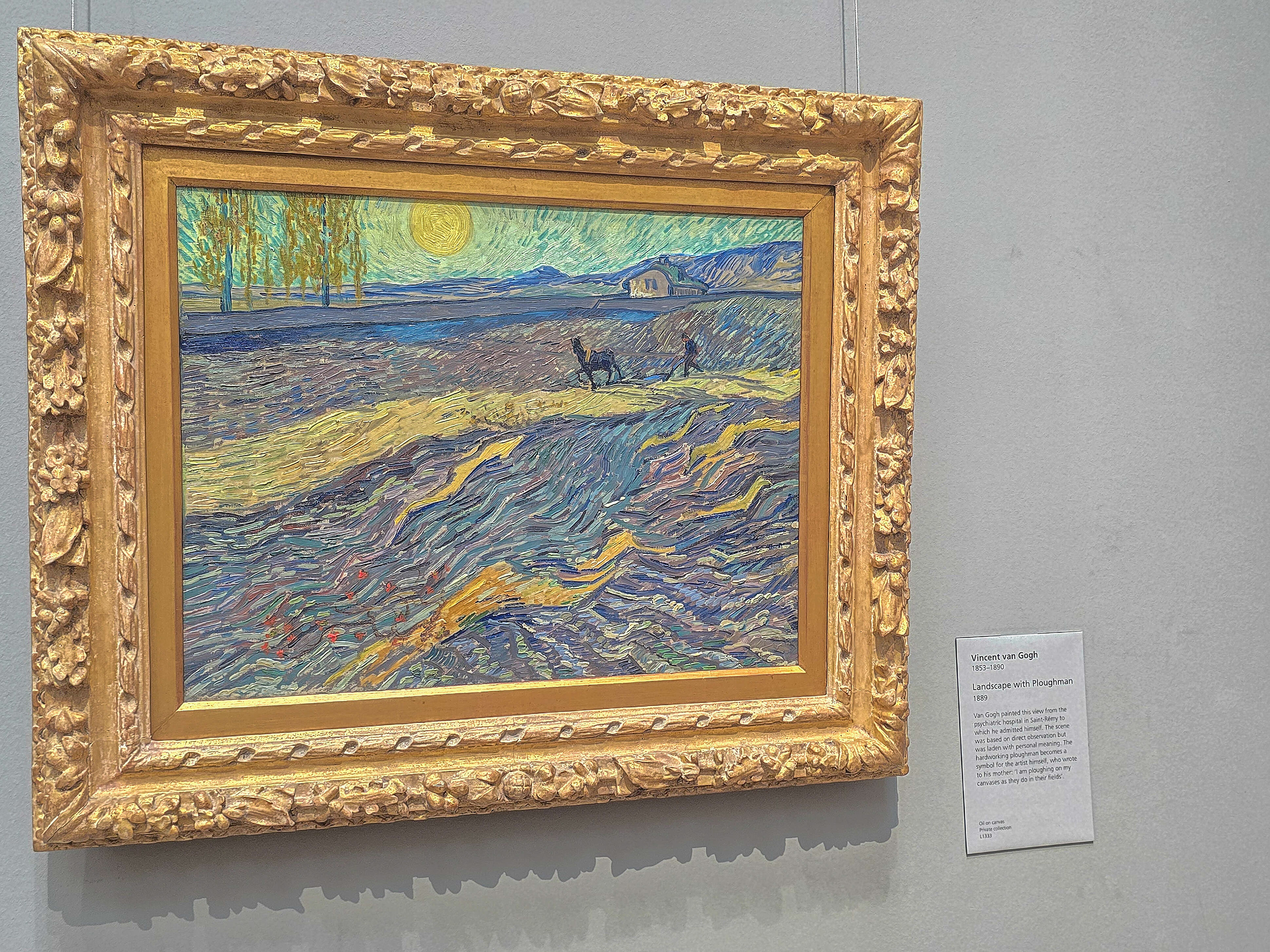 Landscape with Ploughman - Vincent Van Gogh - 1889