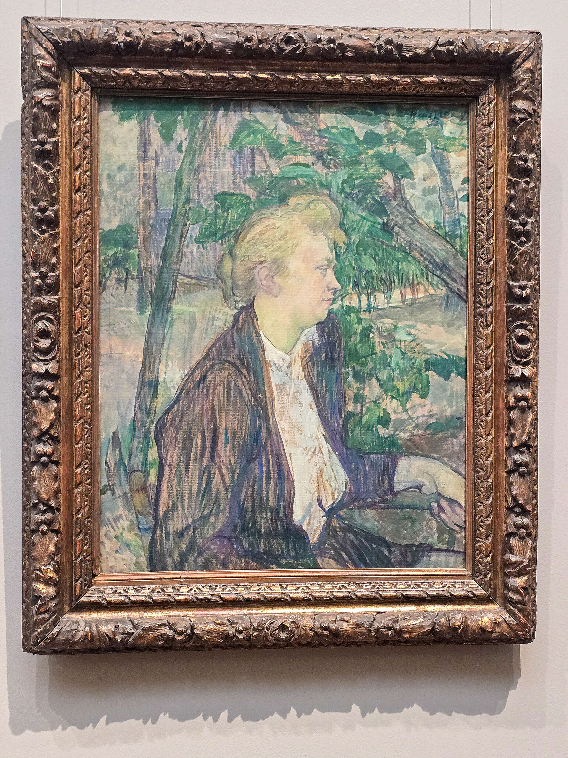 Woman Seated in a Garden - Henri Toulouse-Lautrec - 1891