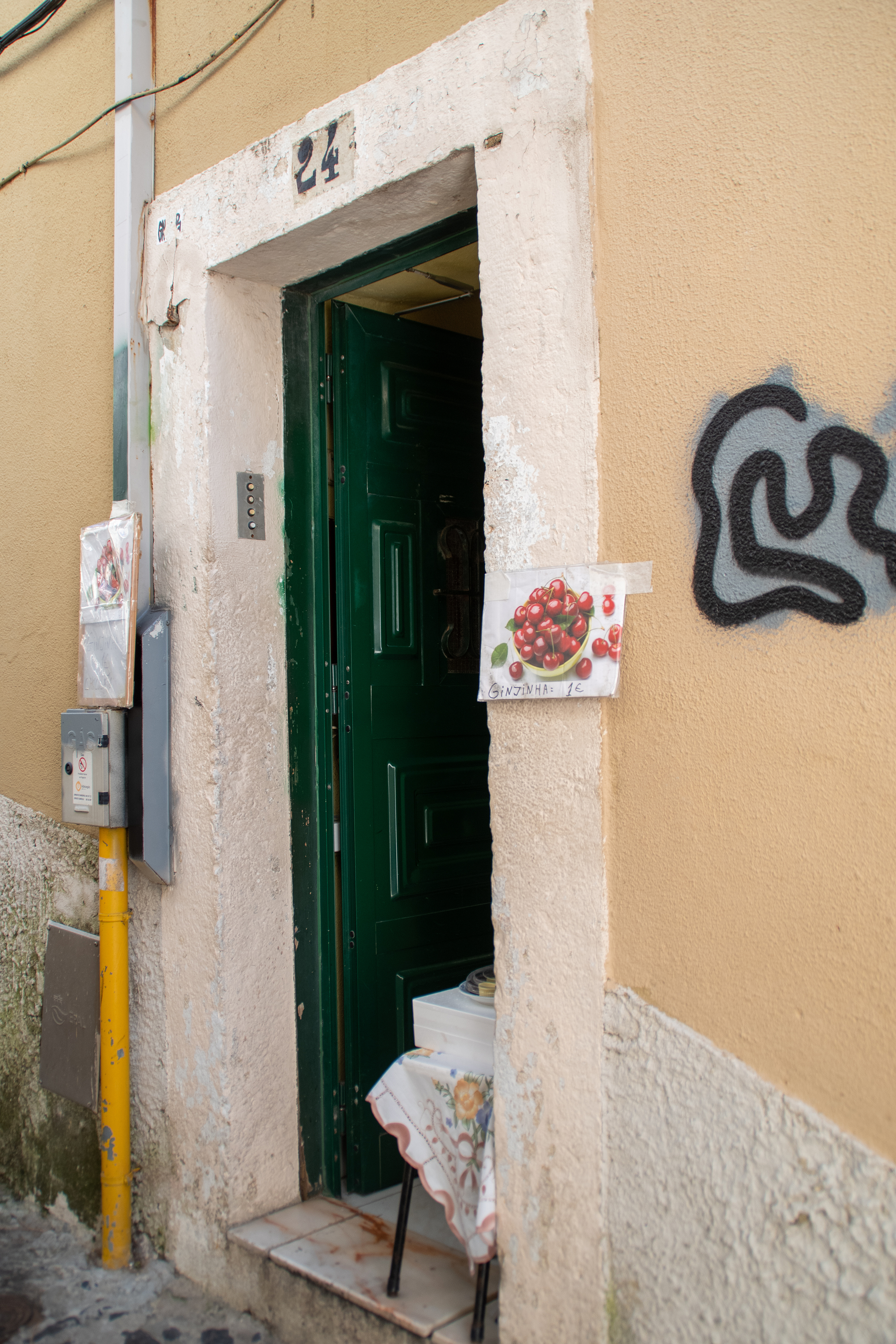 The Door Where Miss Alice Sells Her Homemade Ginja
