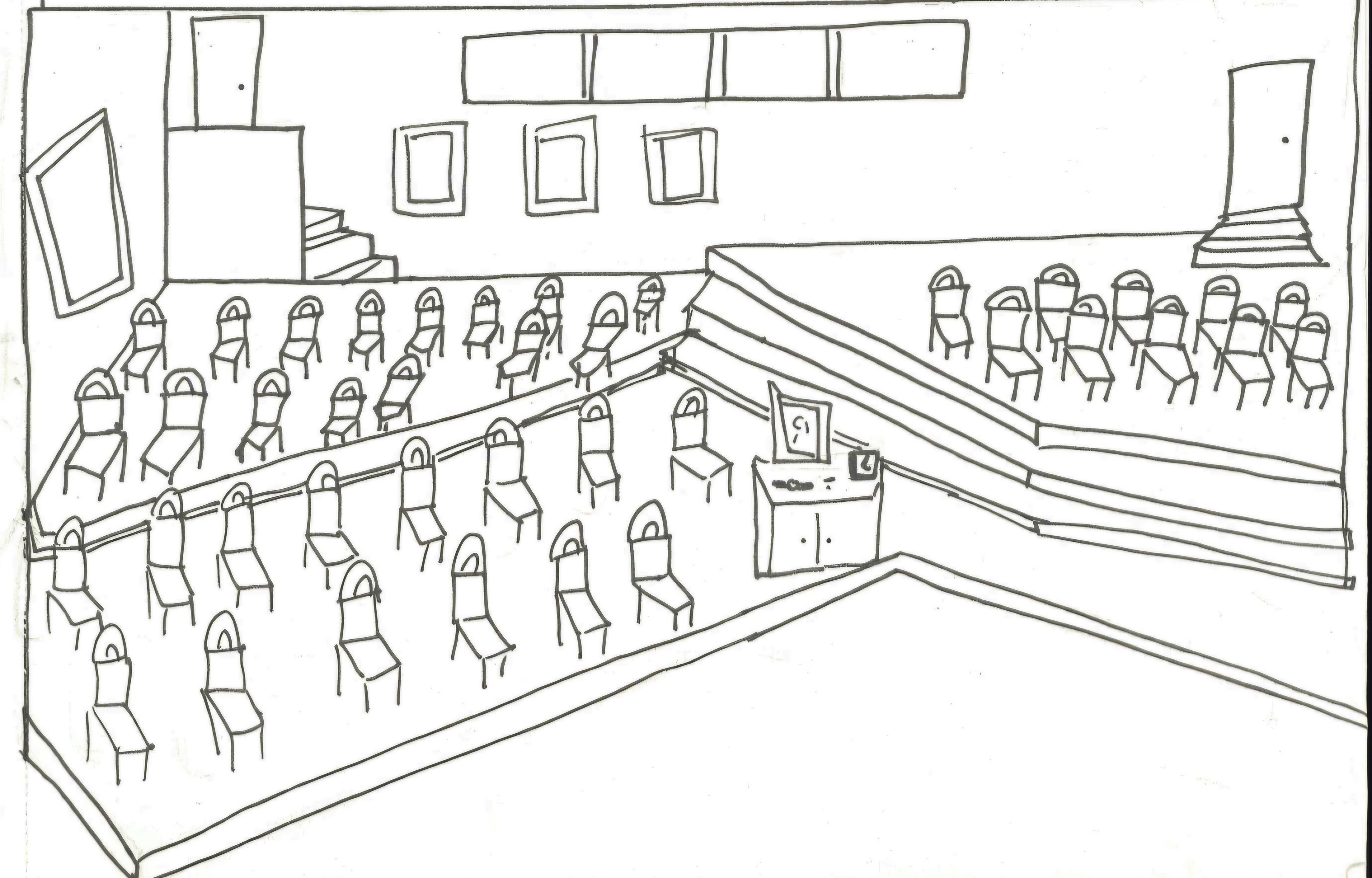 'Lime' - Set Design Sketch, Audience Seating