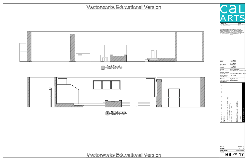 'Lime' - Set Drafts, South/North Elevations