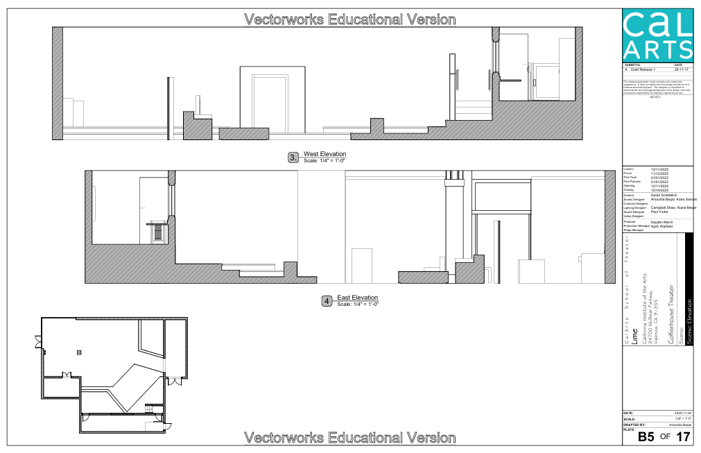 'Lime' - Set Drafts, East/West Elevations