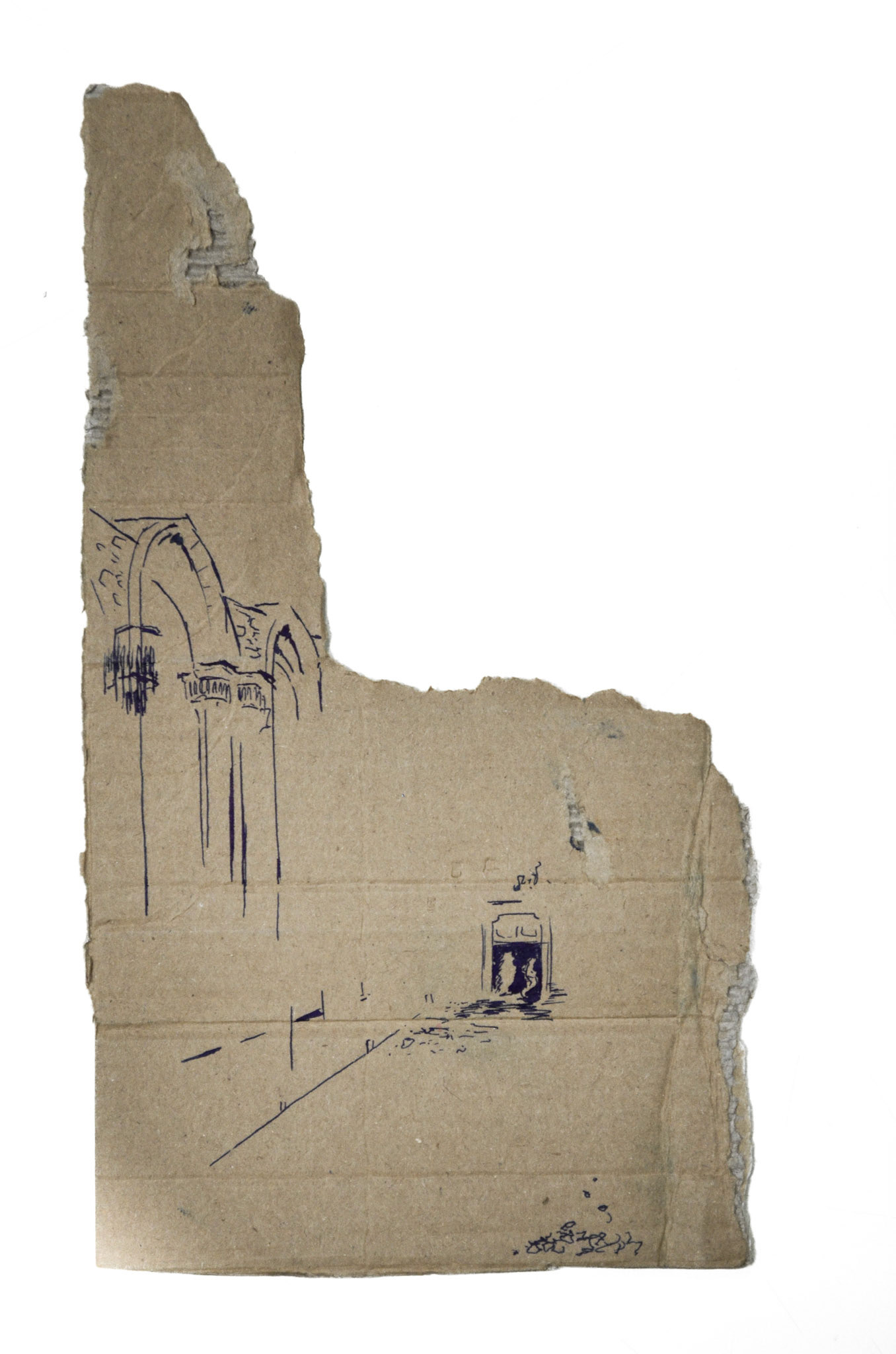 Momentka 1, tuš na kartonu, 2015/ Moment , ink on carton, 2015