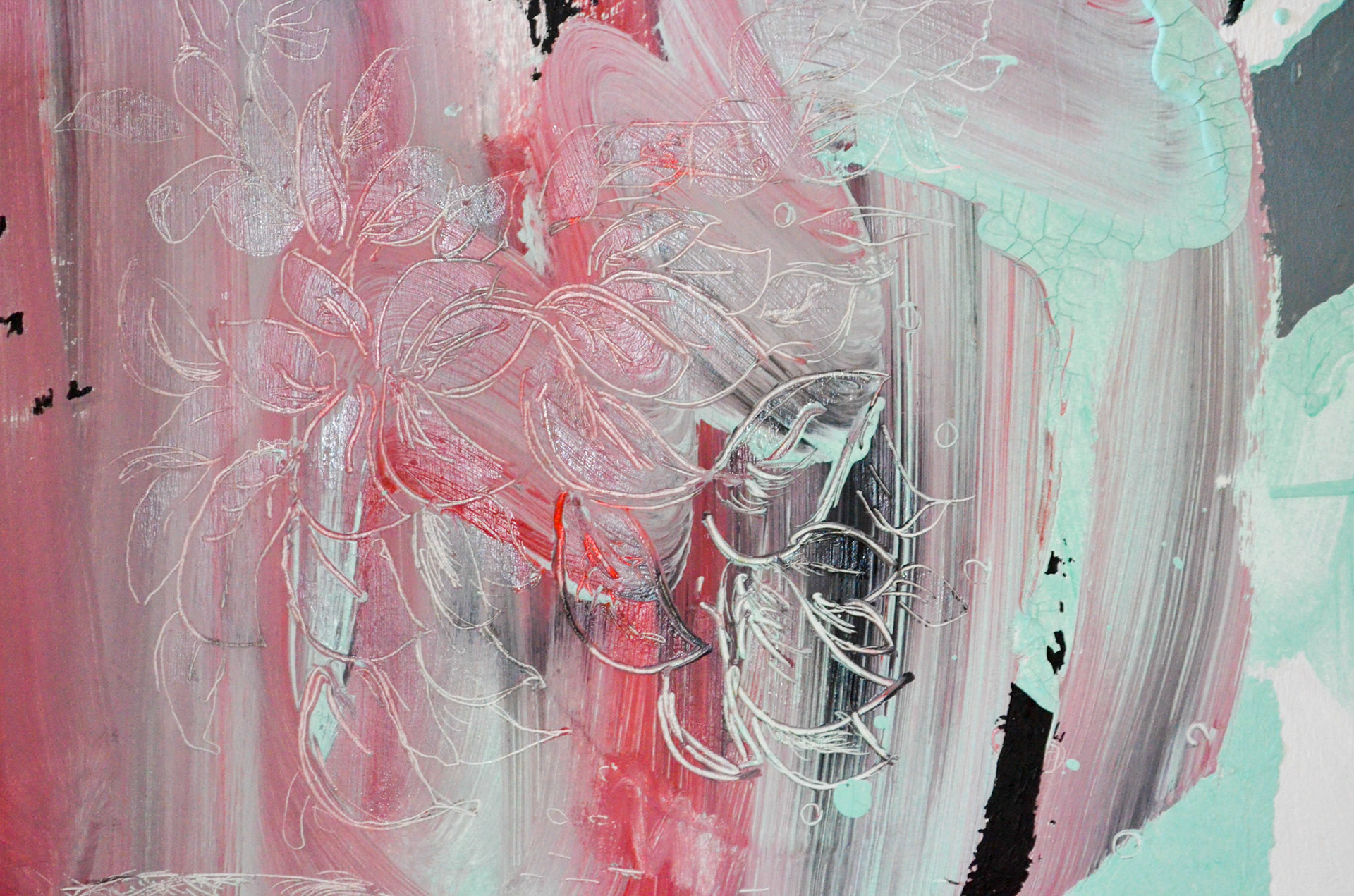 Bez názvu 2 - detail, olej na plátně, 60x70 cm, 2016/ untitled 2 - detail, oil on canvas, 60x70, 2016