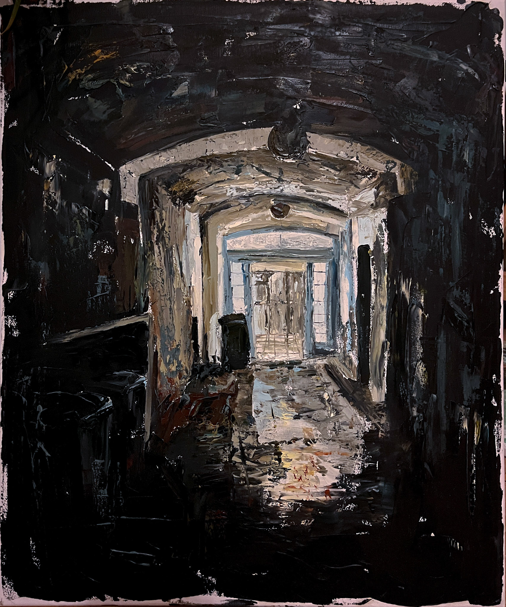 Chodba, olej na plátně, 60x70 cm, 2021/ the hall , oil on canvas, 60x70, 2021