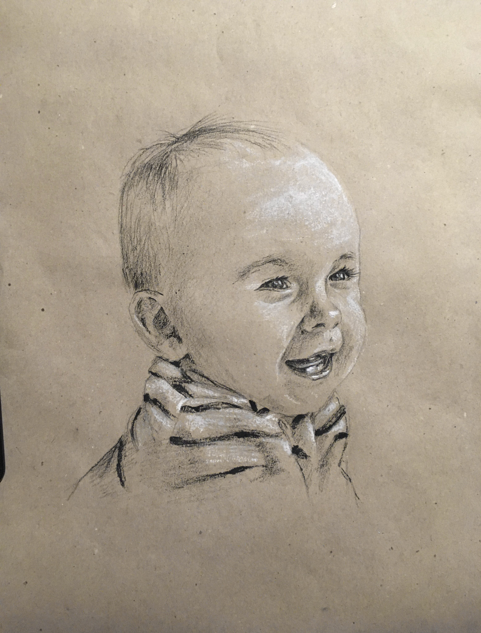 Elenka, uhel na papíře, 29,7 x 42 cm, 2019 / Elenka, charcoal on paper, 29,7 x 42 cm, 2019