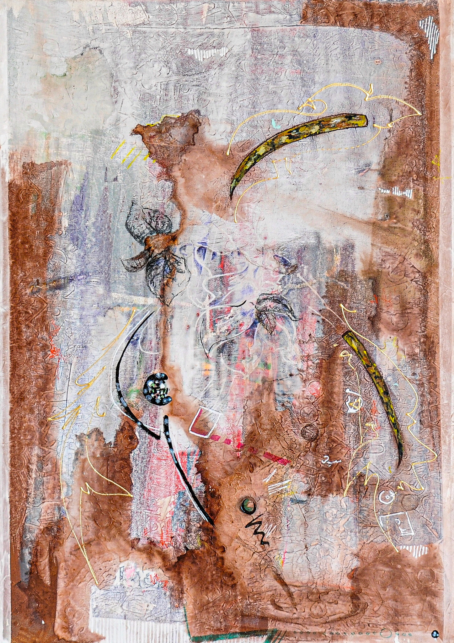 První let, akryl na plátně, 60x70 cm, 2016/ First flight , acrylic on canvas, 60x70, 2016