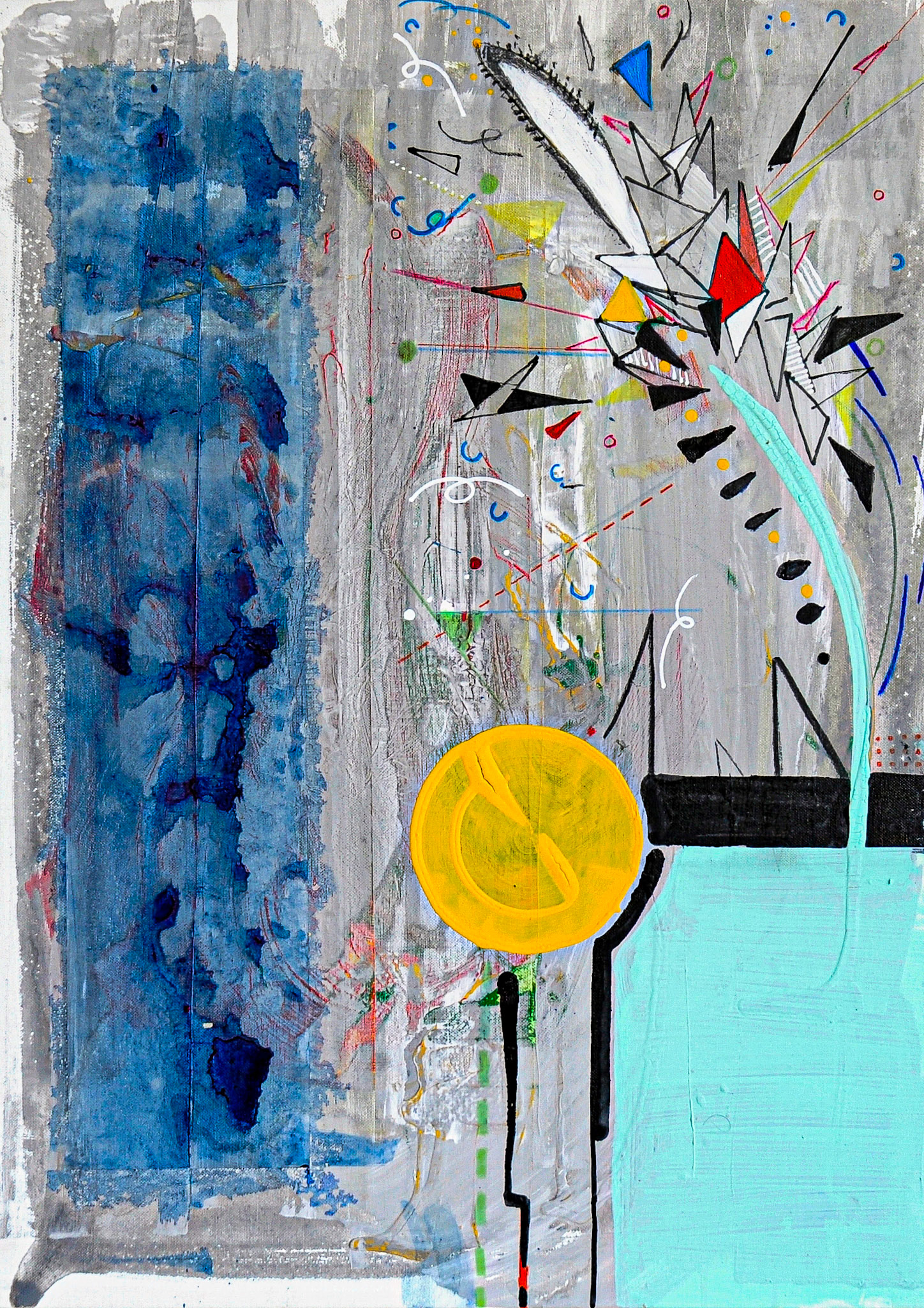 Exploze, olej na plátně, 60x70 cm, 2016/ explosion, acrylic on canvas, 60x70, 2016