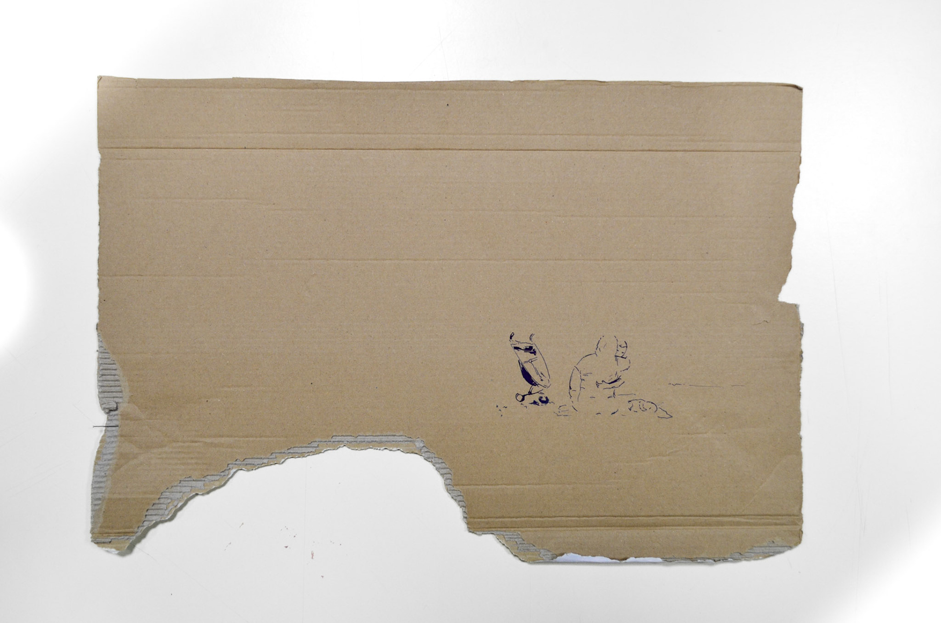 Momentka 1, tuš na kartonu, 2015/ Moment , ink on carton, 2015