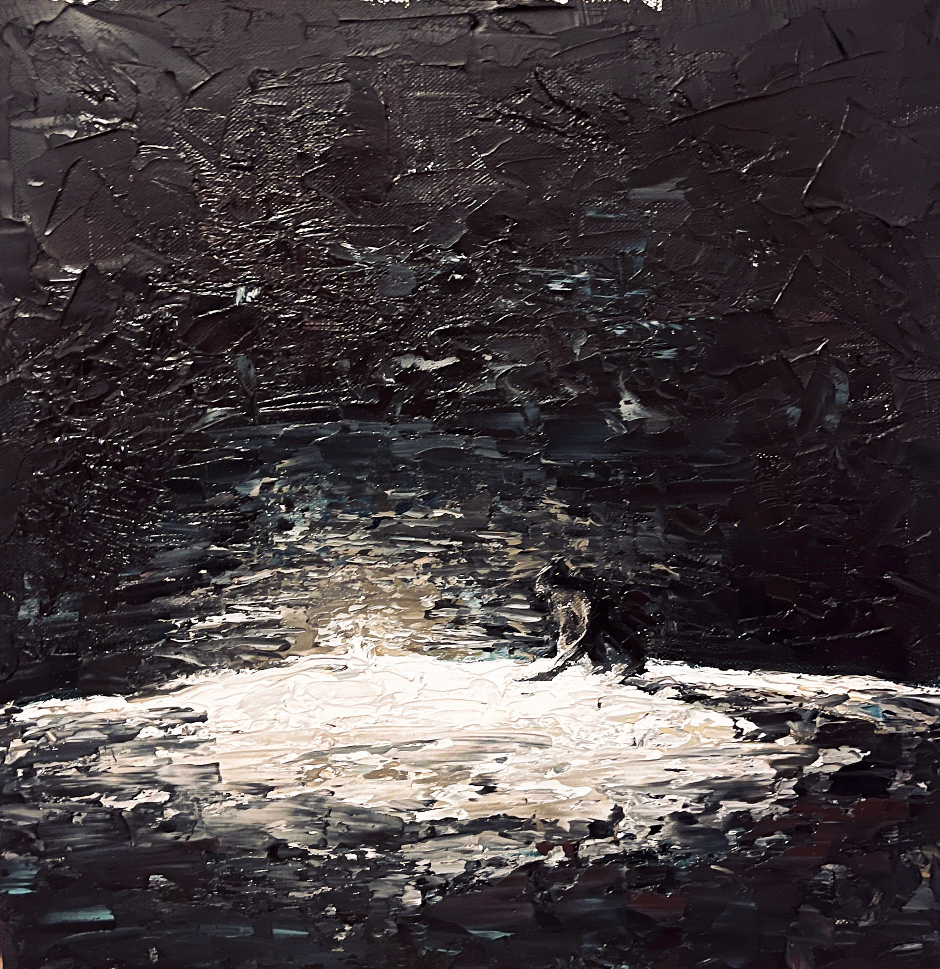 Fascinace ,olej na plátně, 40x40 cm, 2021/ Fascination , oil on canvas, 40x40, 2021