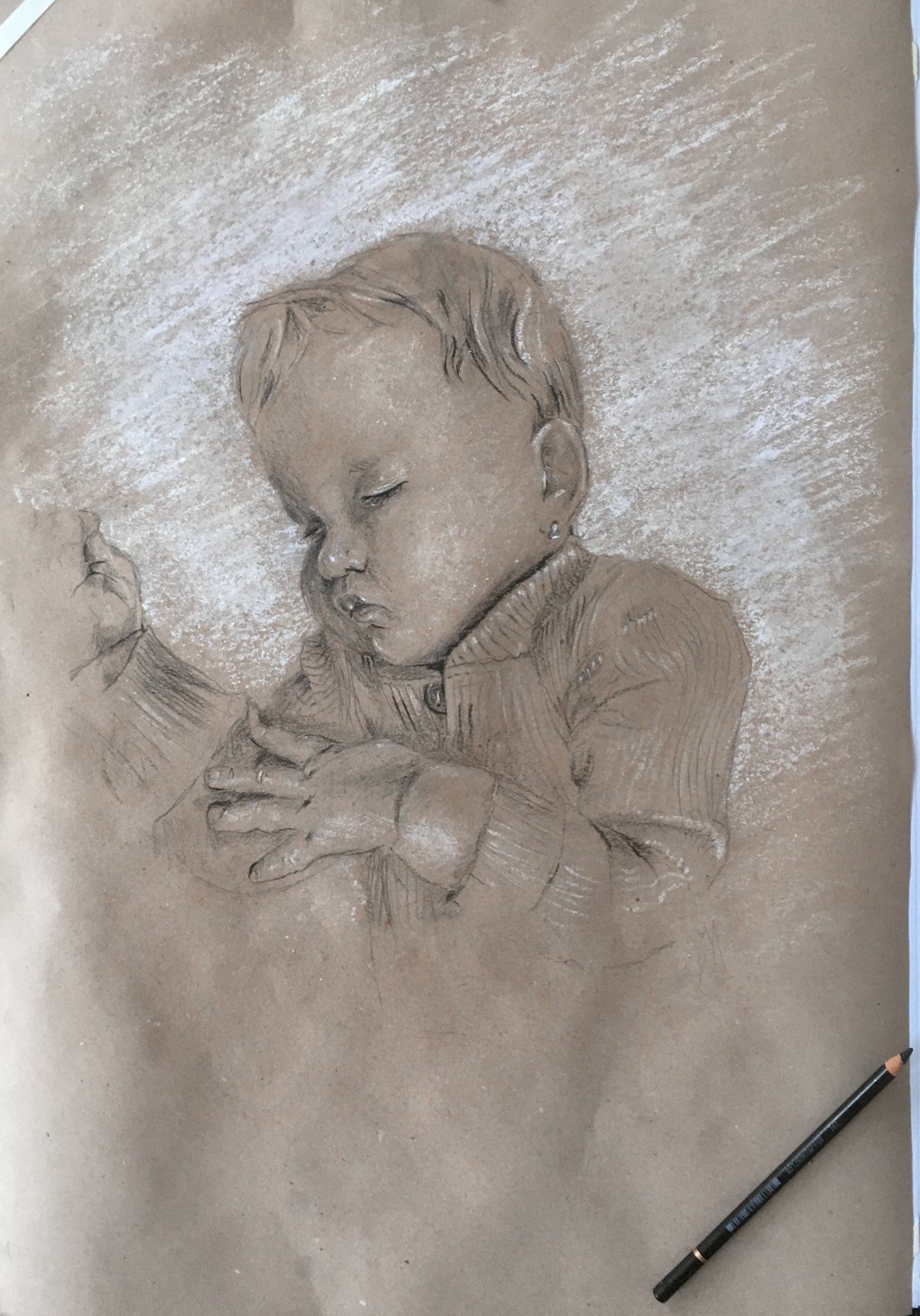 Stella, uhel na papíře, 29,7 x 42 cm, 2018/ Stella, charcoal on paper, 29,7 x 42 cm, 2019