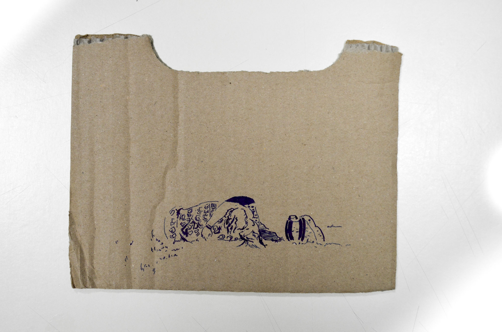 Momentka 1, tuš na kartonu, 2015/ Moment , ink on carton, 2015