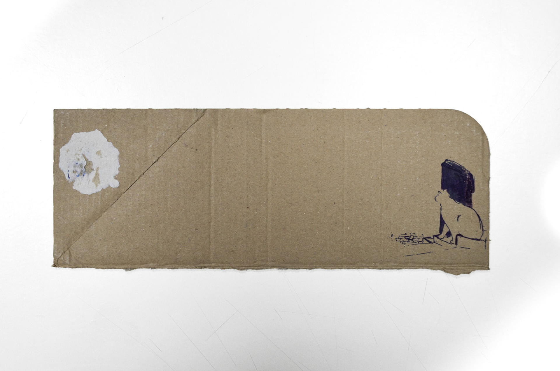 Momentka 1, tuš na kartonu, 2015/ Moment , ink on carton, 2015