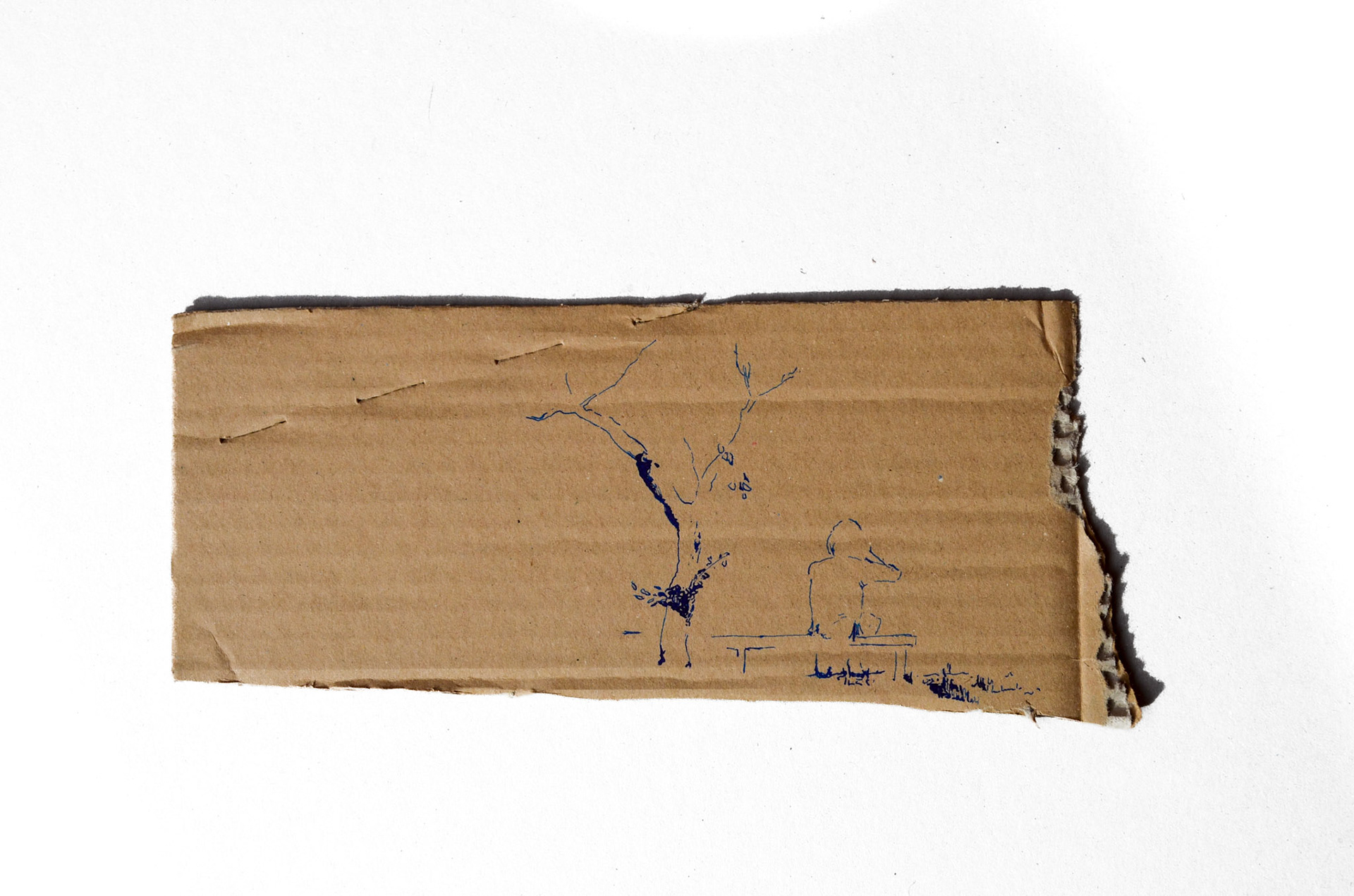 Momentka 1, tuš na kartonu, 2015/ Moment , ink on carton, 2015